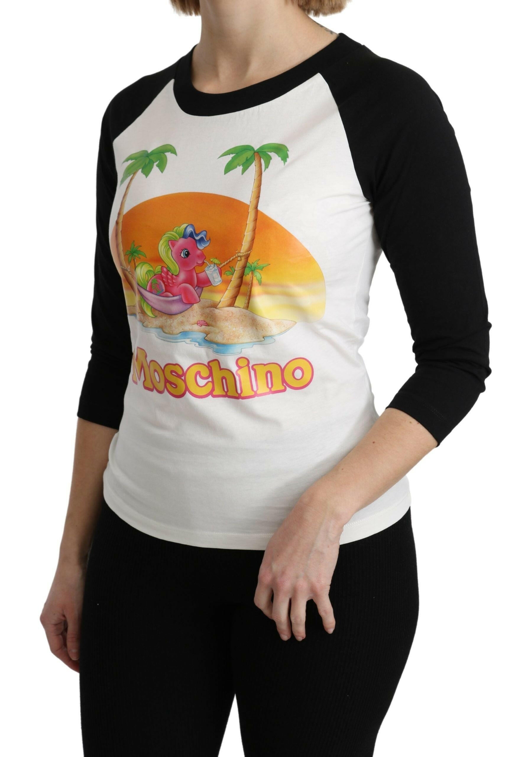 Moschino White Cotton T-shirt My Little Pony Top Tshirt.