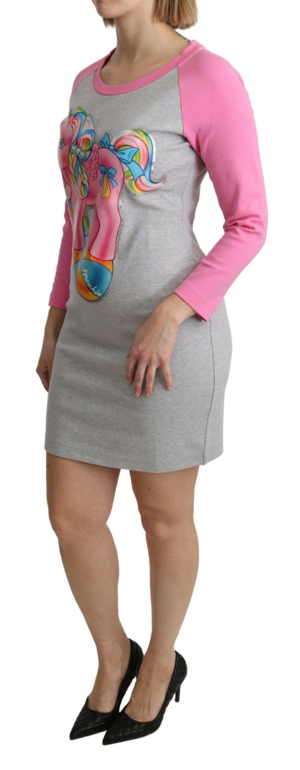 Moschino Gray My Little Pony Top Sweater Dress.