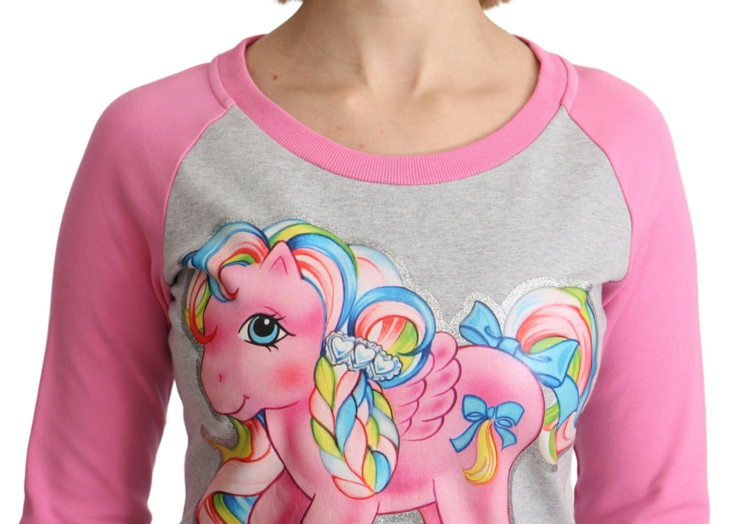 Moschino Gray My Little Pony Top Sweater Dress.