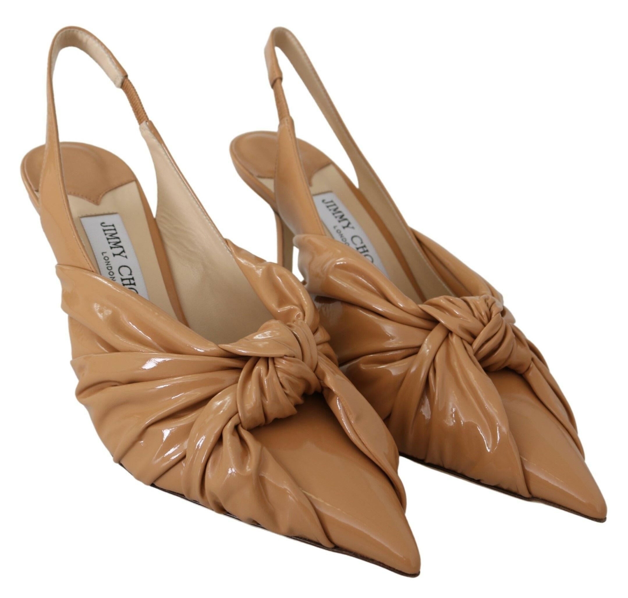 Jimmy Choo Elegant Pointed Toe Leather Pumps.