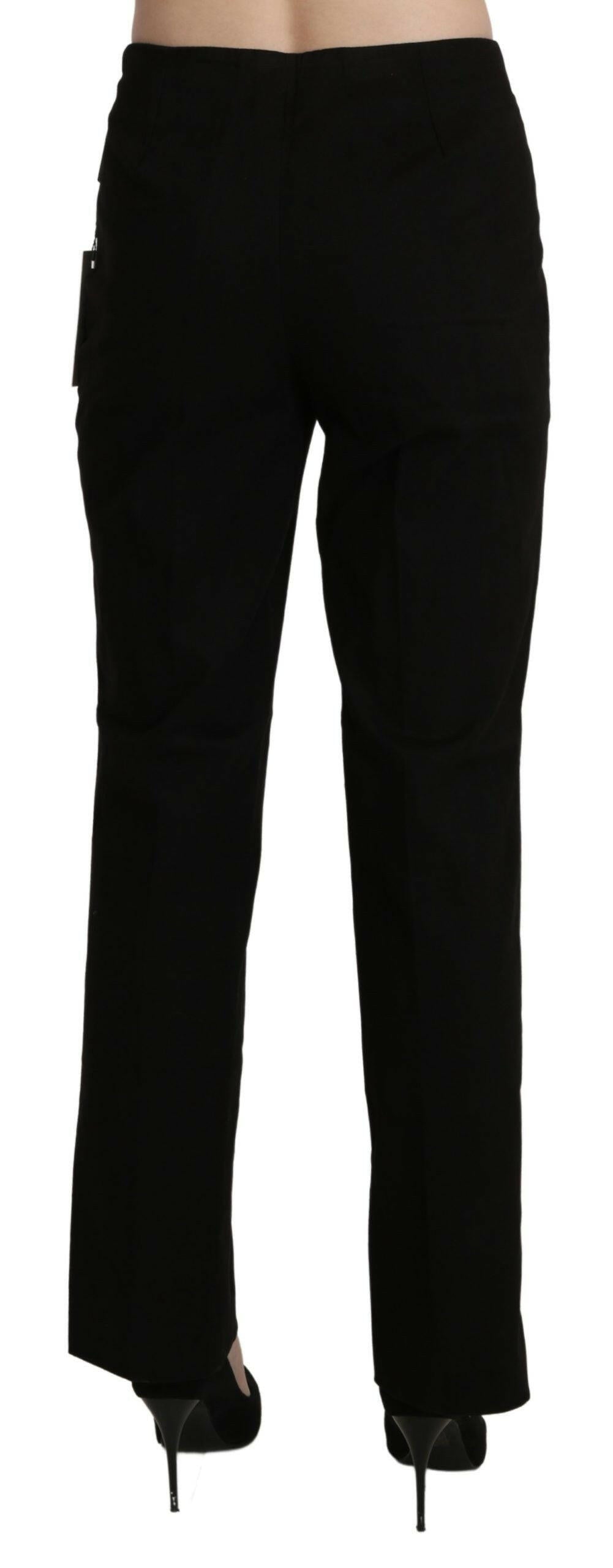 BENCIVENGA Black High Waist Straight Dress Trouser Pant.