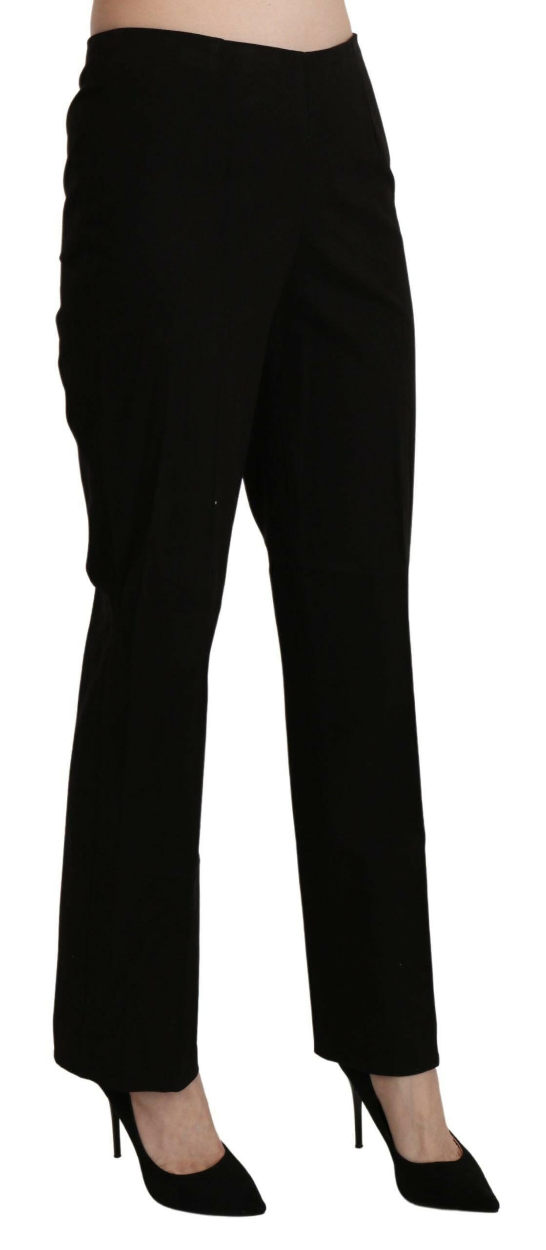 BENCIVENGA Black High Waist Straight Dress Trouser Pant.