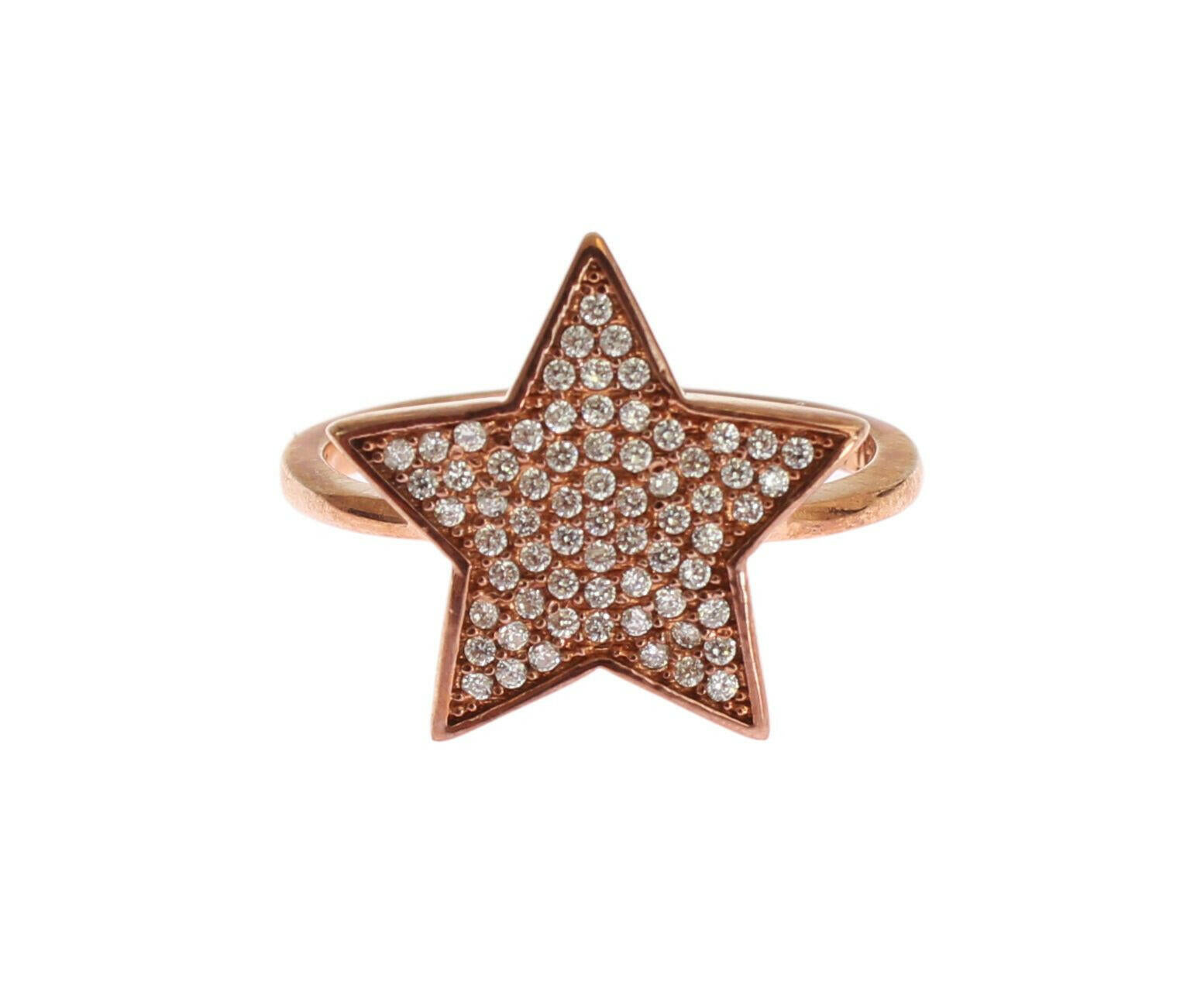 Nialaya Womens Clear CZ Star 925 Silver Ring.