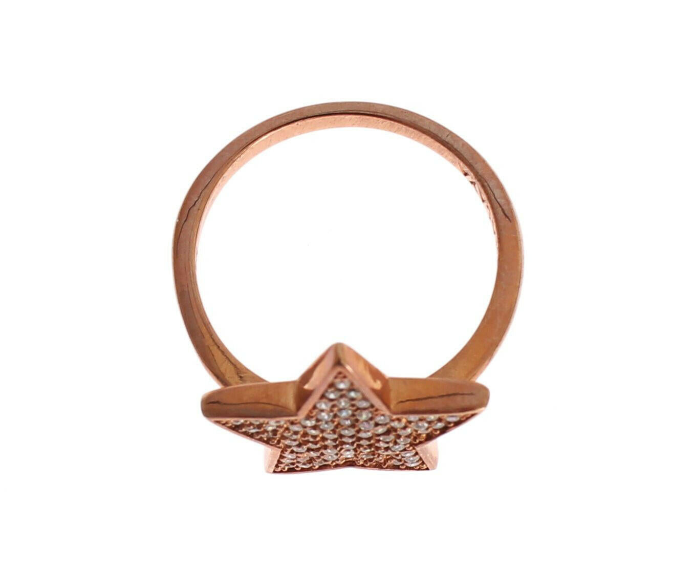Nialaya Womens Clear CZ Star 925 Silver Ring.