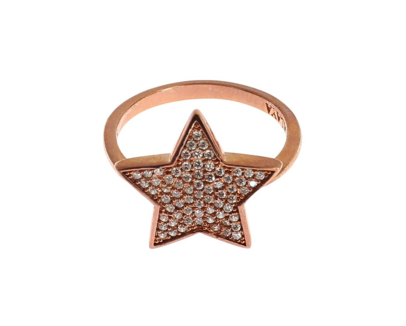 Nialaya Womens Clear CZ Star 925 Silver Ring.
