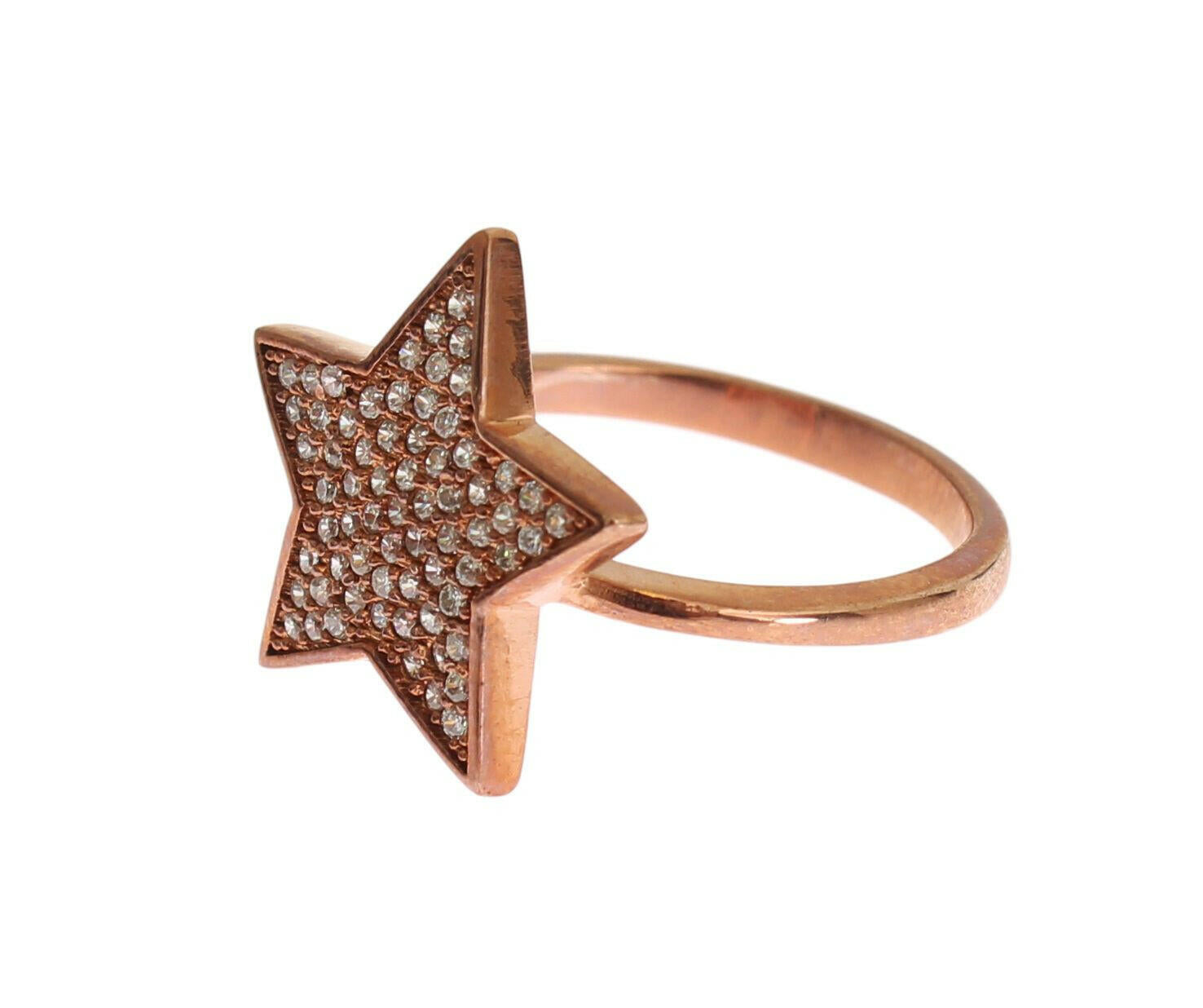 Nialaya Womens Clear CZ Star 925 Silver Ring.
