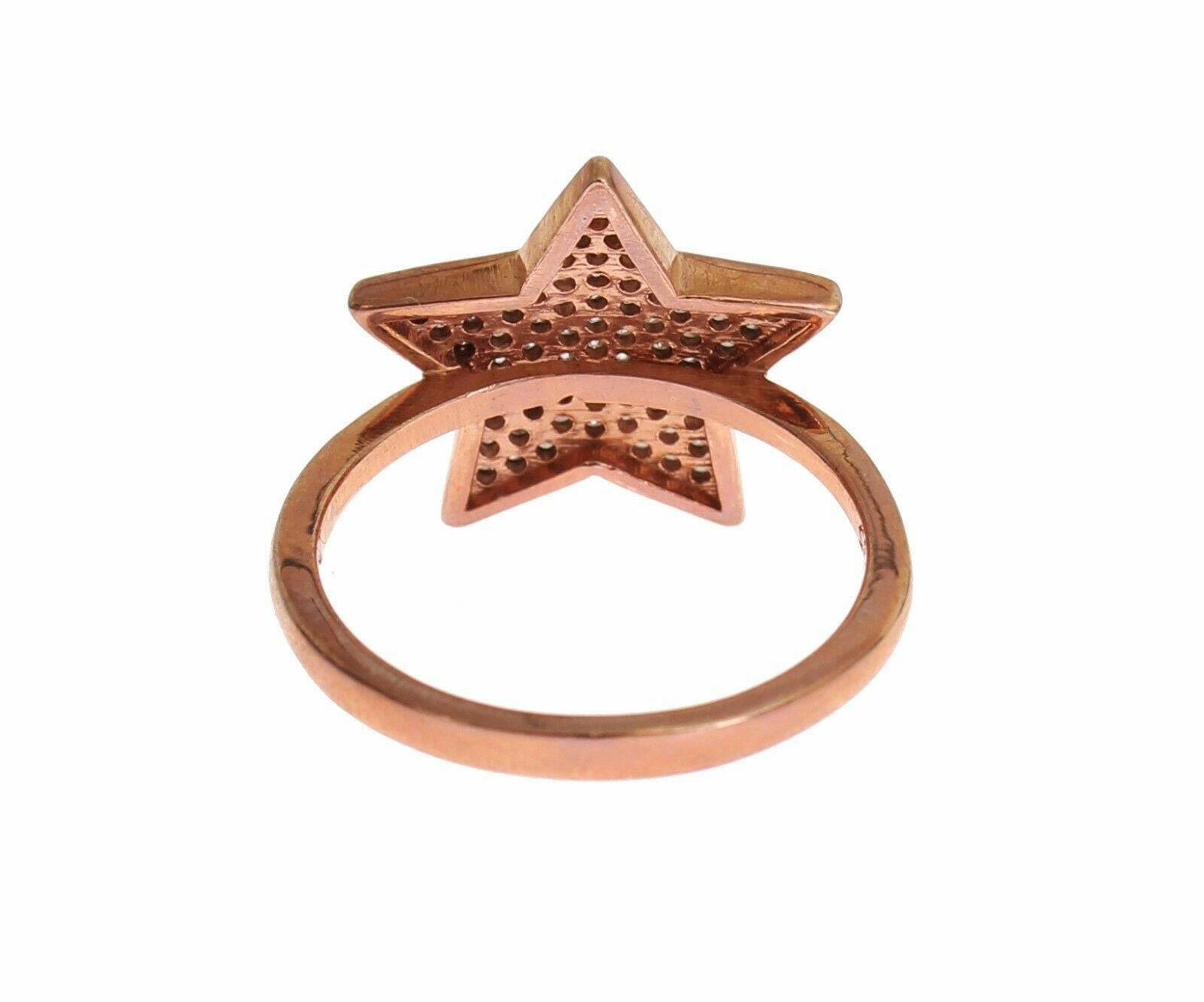 Nialaya Womens Clear CZ Star 925 Silver Ring.