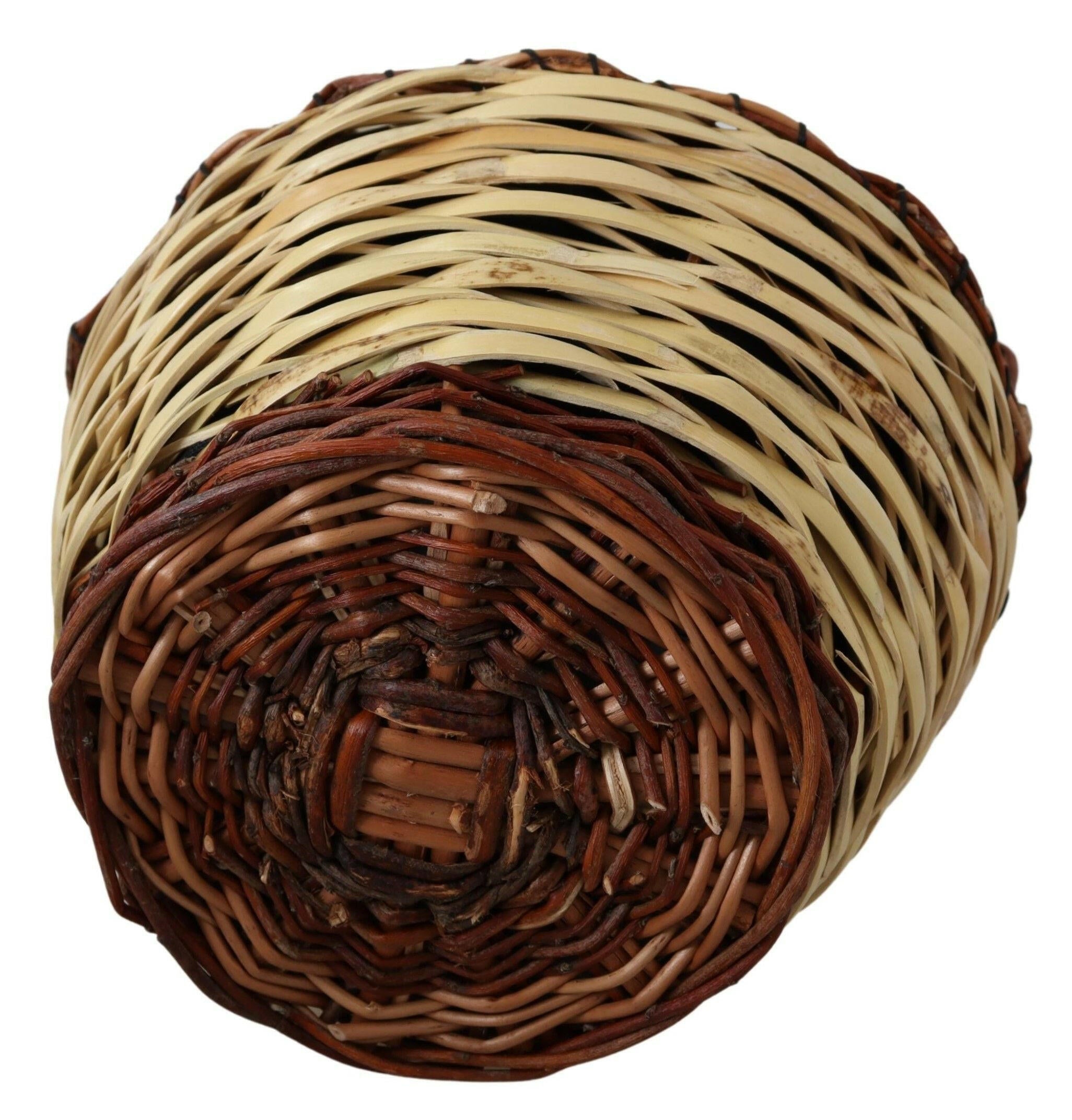 Dolce & Gabbana Beige Wood Wicker Rattan Basket Tote Bag.
