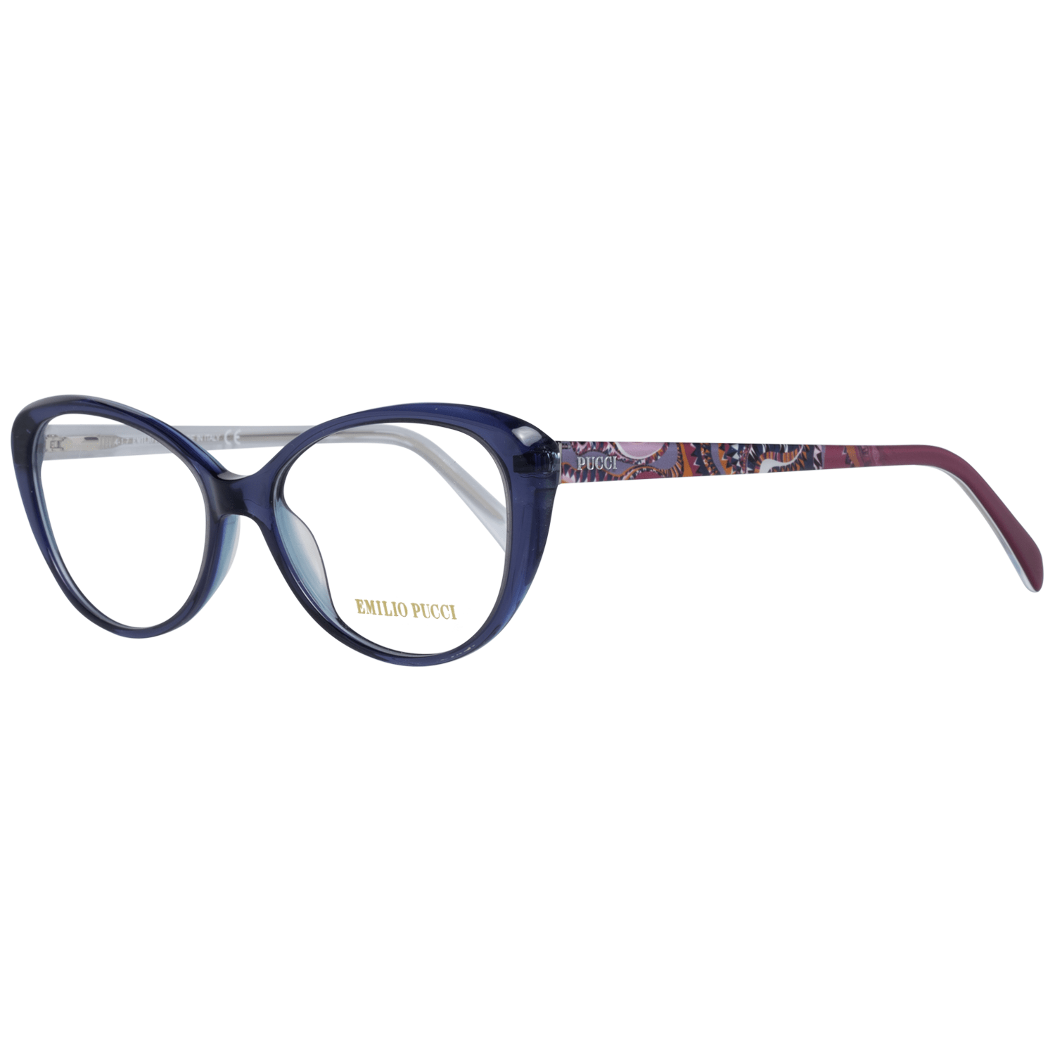Emilio Pucci Chic Blue Full-Rim Designer Women's Eyewear.