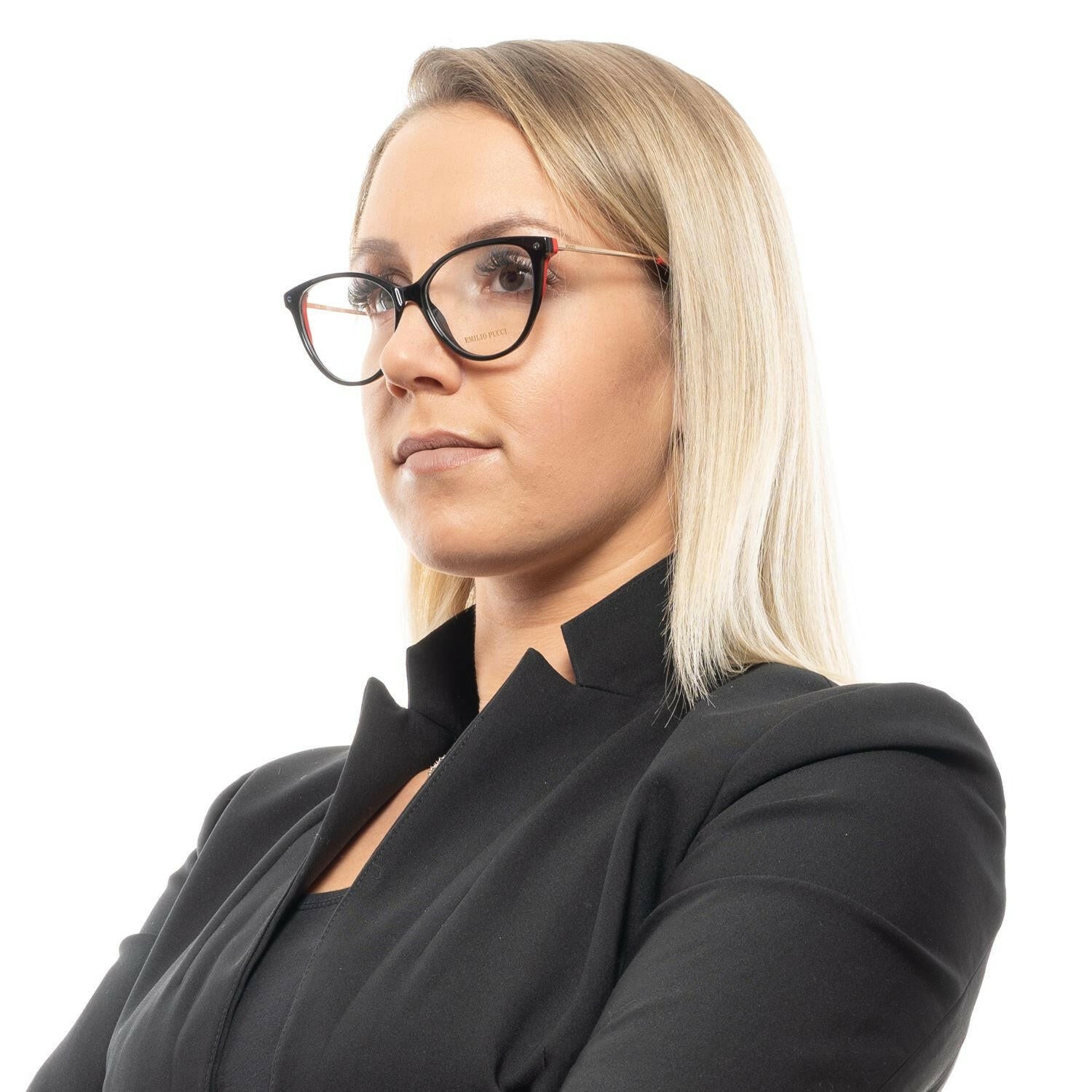 Emilio Pucci Black Women Glasses Frame.