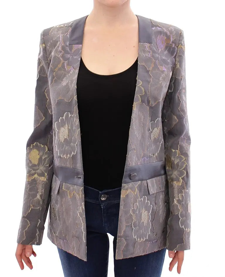 Roberto Fragata Chic Silk Floral One-Button Blazer Roberto Fragata
