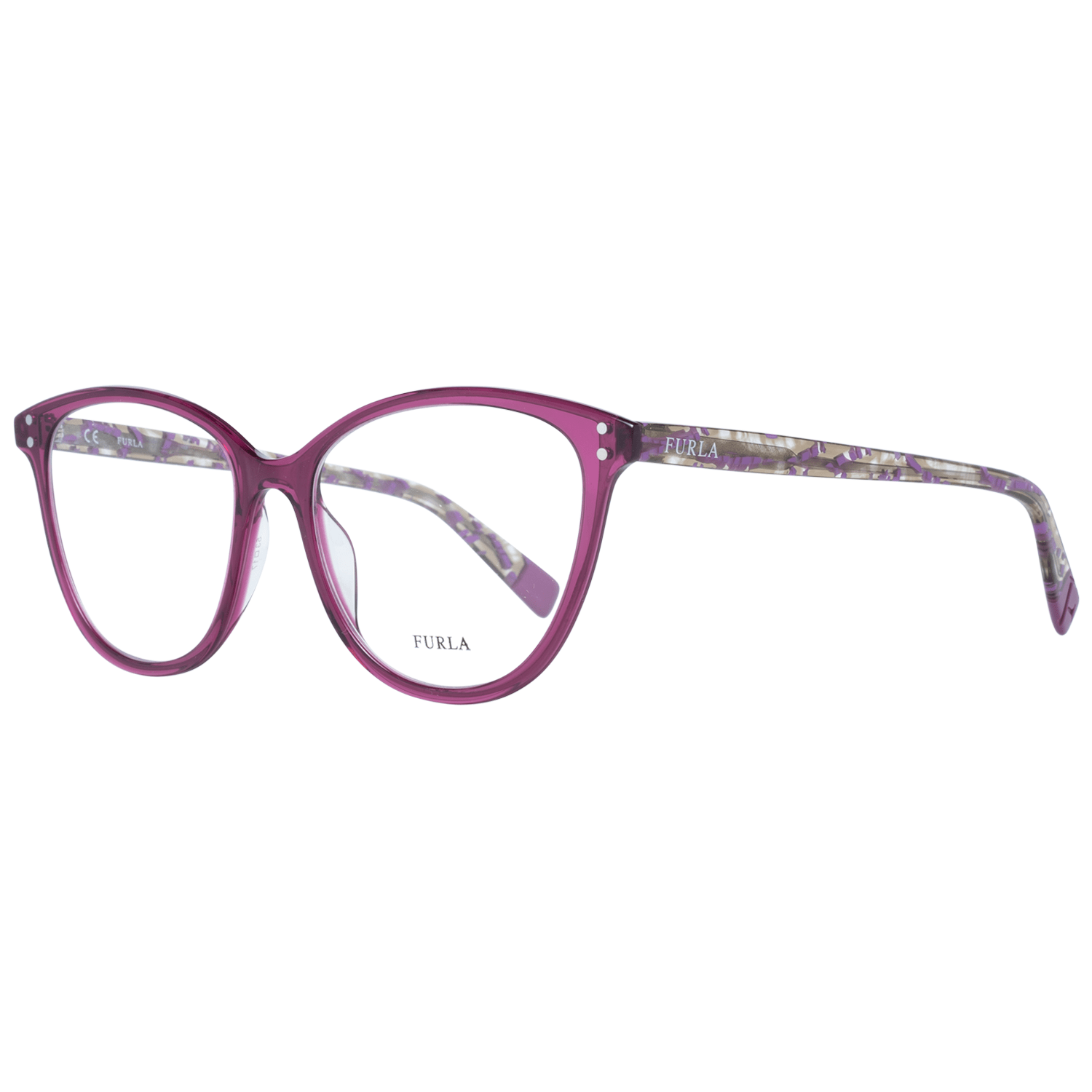 Furla Elegant Cat Eye Purple Eyeglasses for Women.