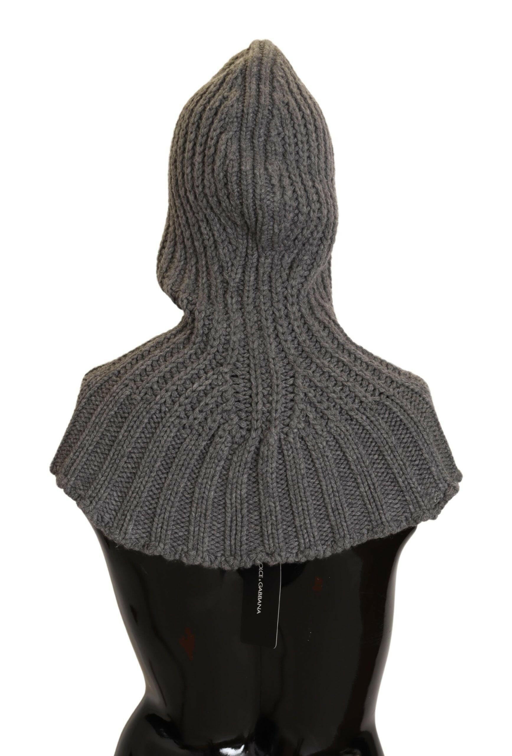 Dolce & Gabbana Gray 100% Cashmere Knitted Wrap One Size Scarf.