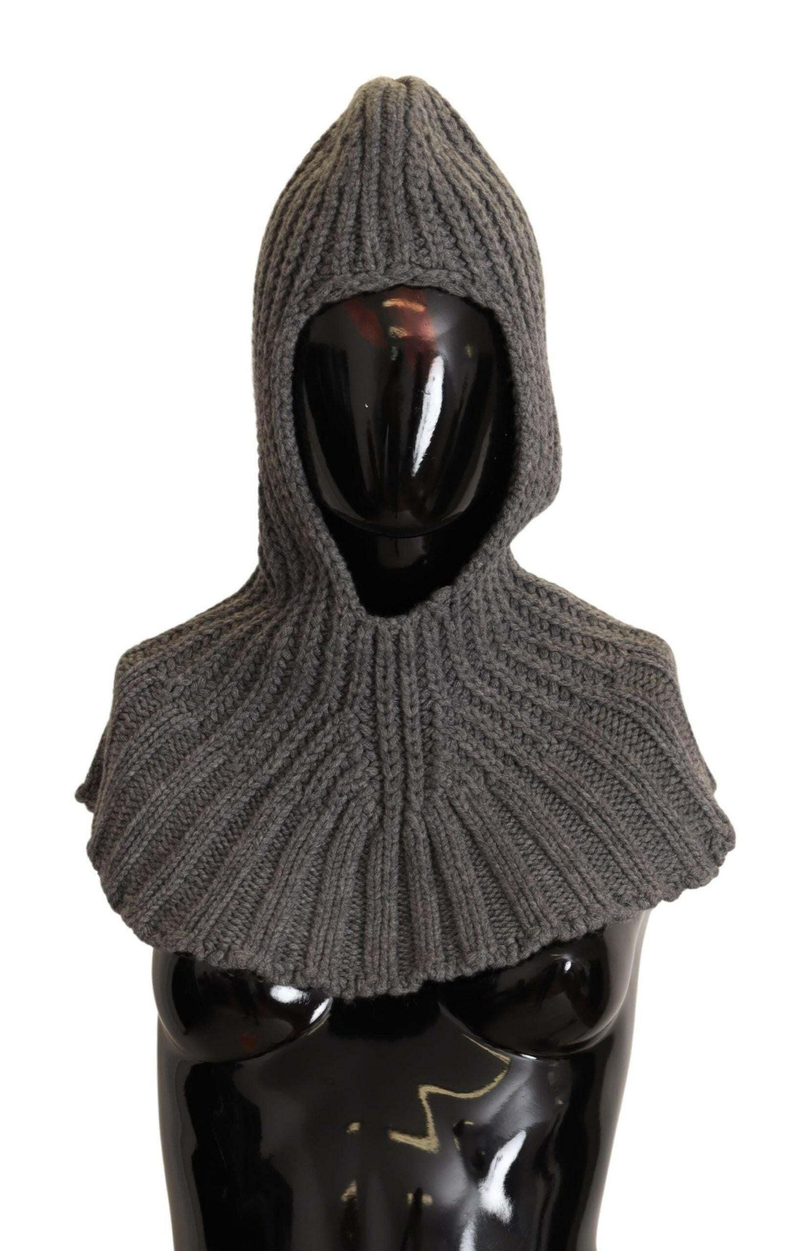 Dolce & Gabbana Gray 100% Cashmere Knitted Wrap One Size Scarf.