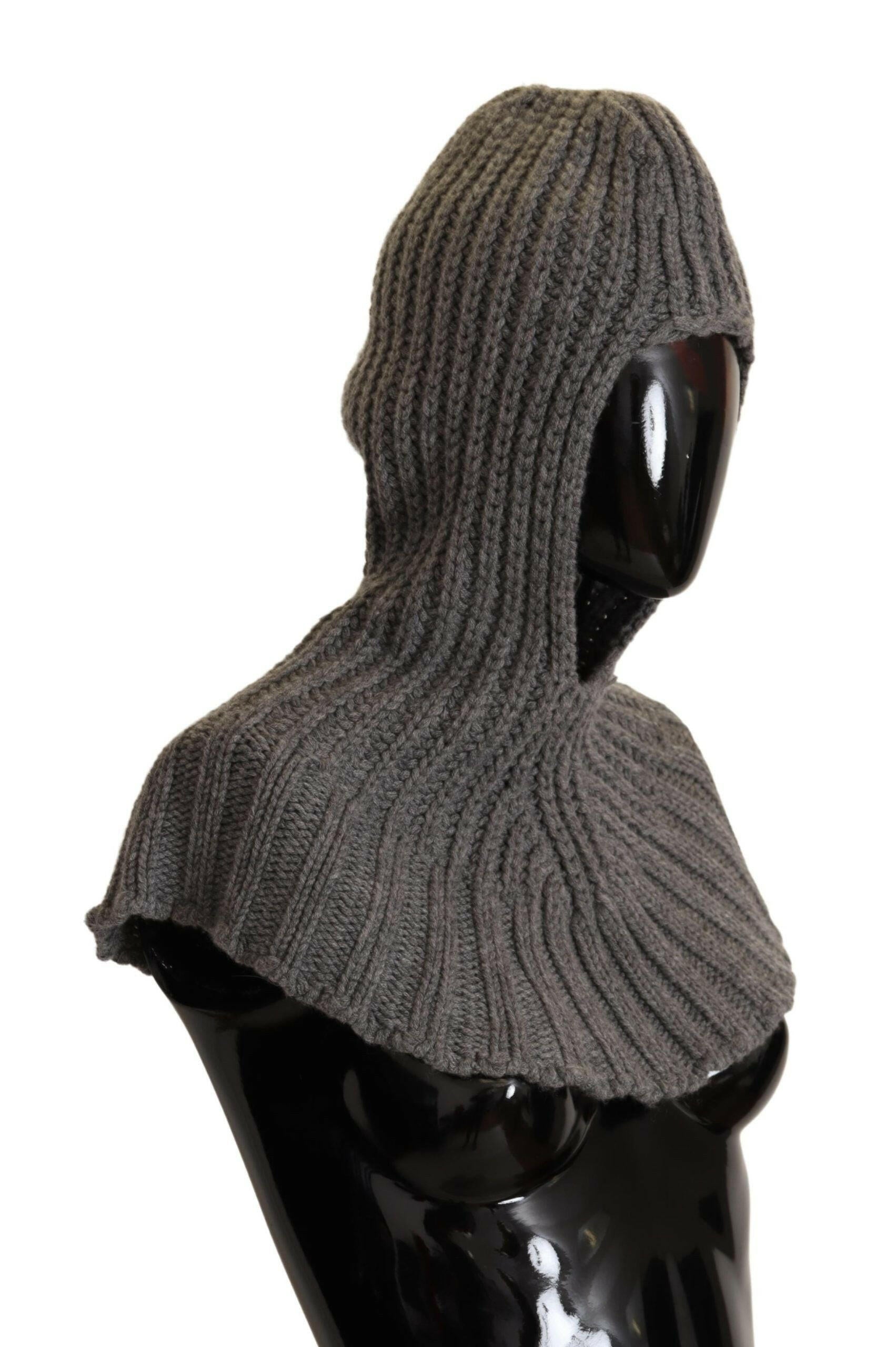 Dolce & Gabbana Gray 100% Cashmere Knitted Wrap One Size Scarf.