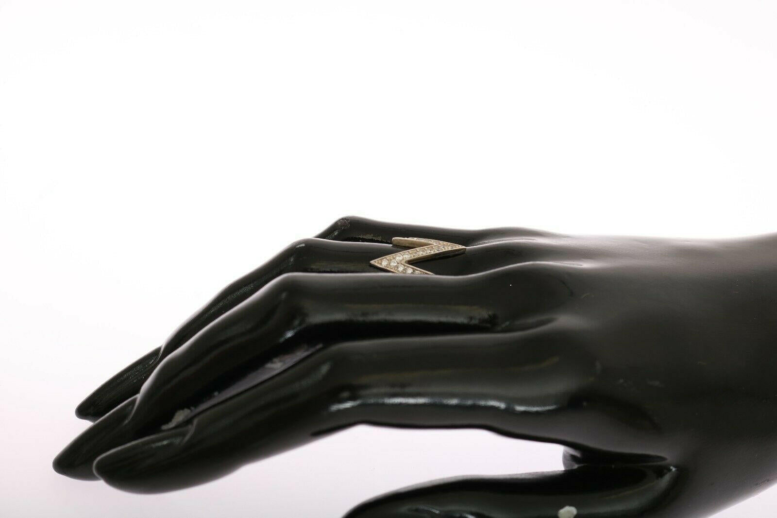 Nialaya Silver Authentic Womens Clear Ring.