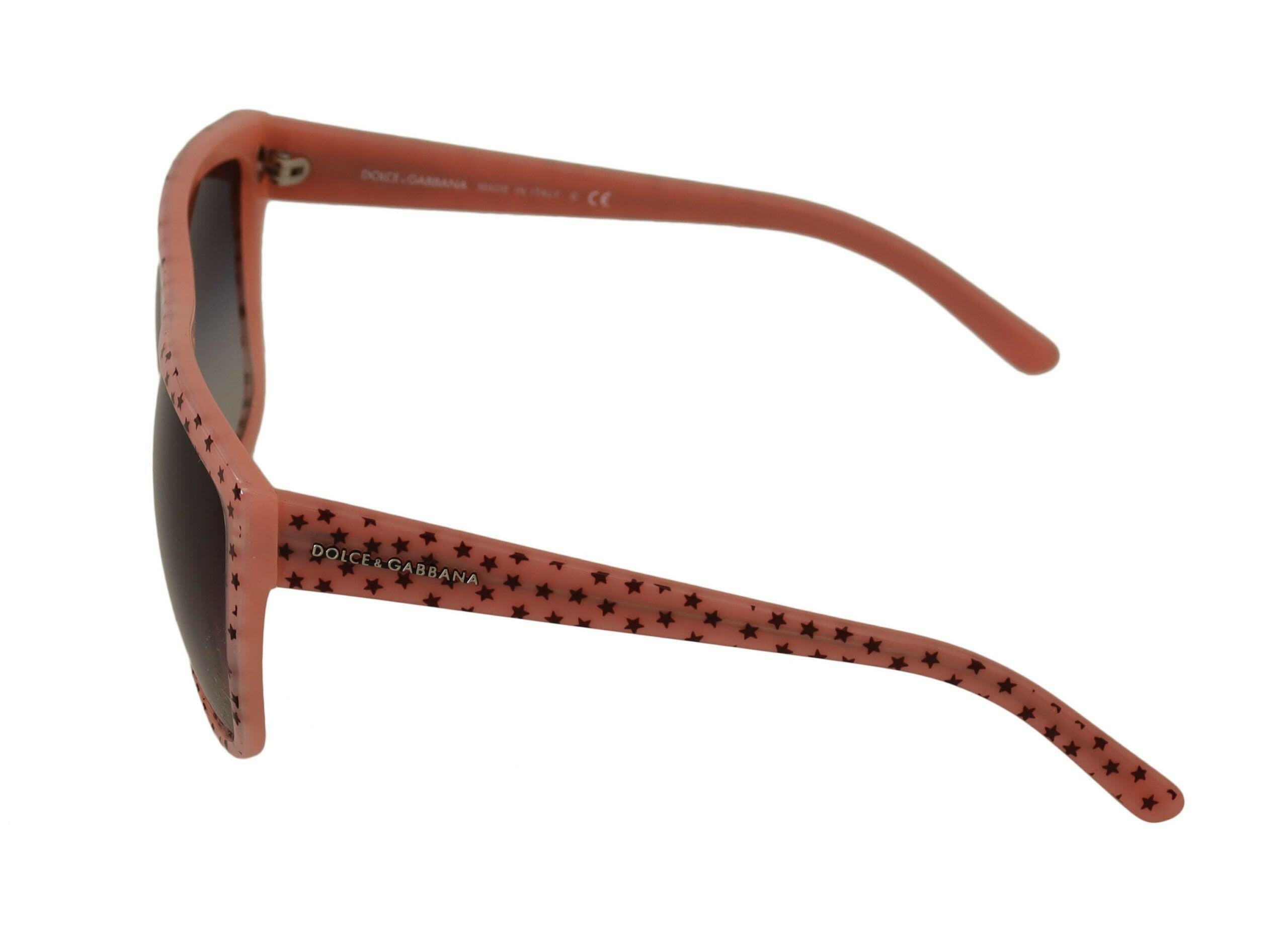 Dolce & Gabbana Brown Stars Acetate Frame Women Shades Sunglasses.