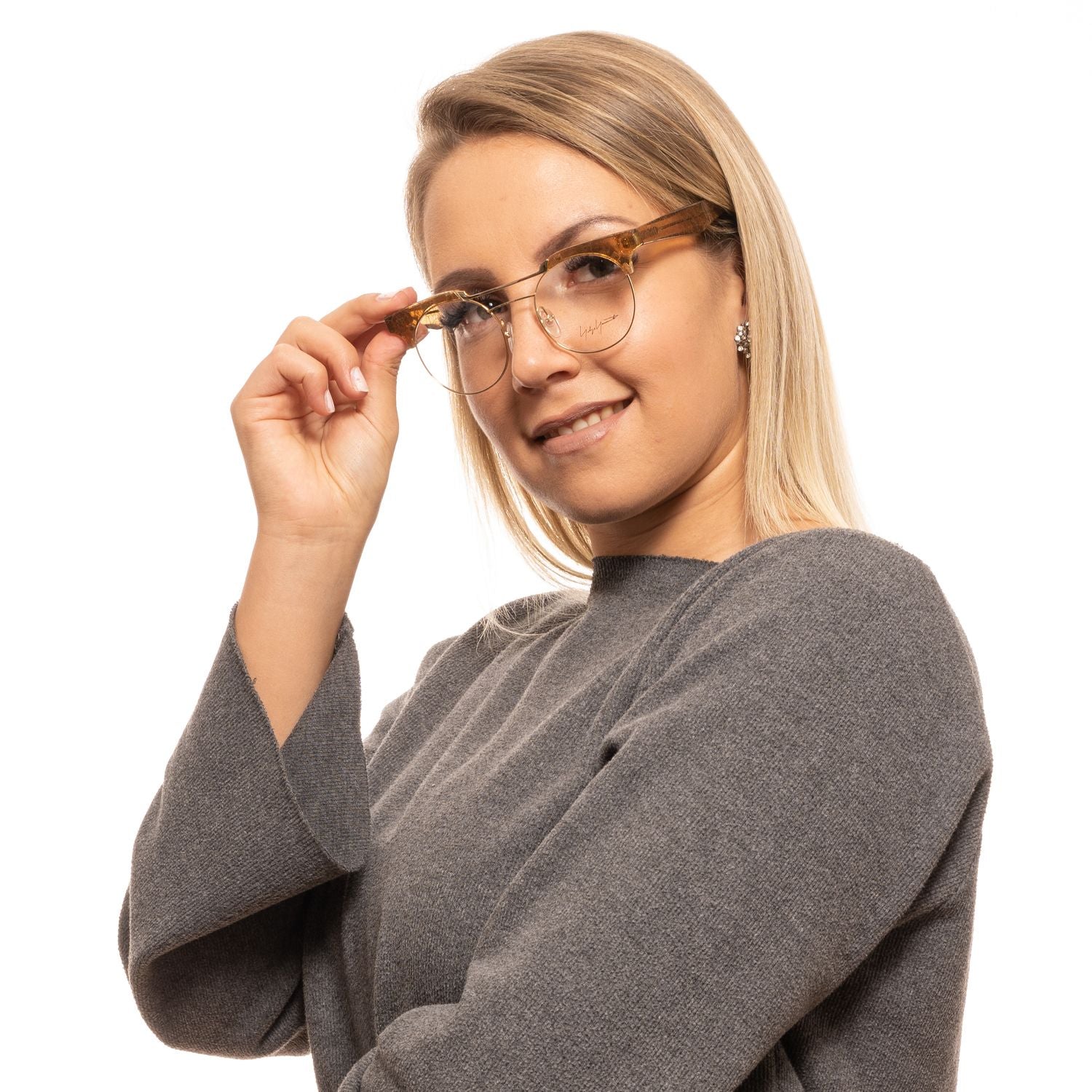 Gafas Yohji Yamamoto de metal dorado y plástico (monturas)