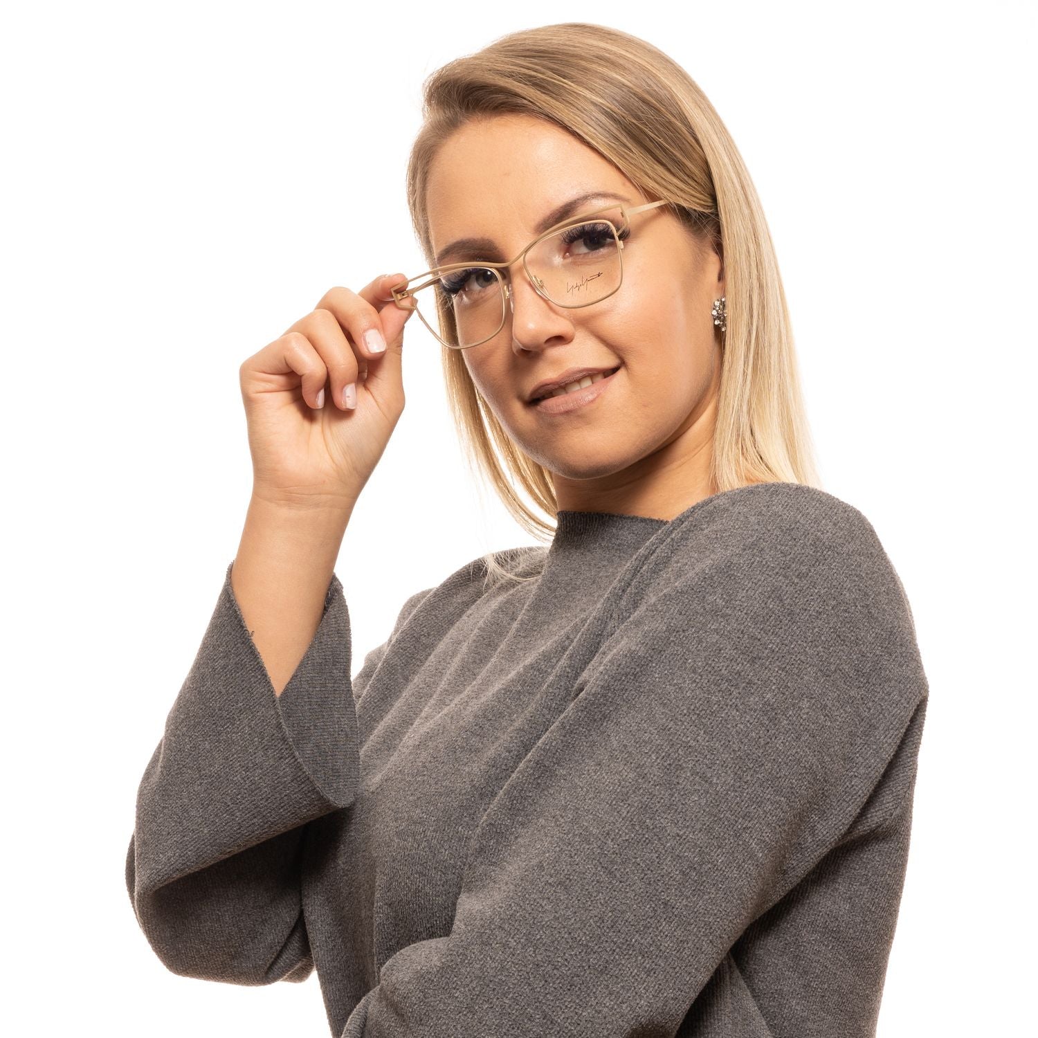 Yohji Yamamoto Gold Women Glasses Frame Yohji Yamamoto