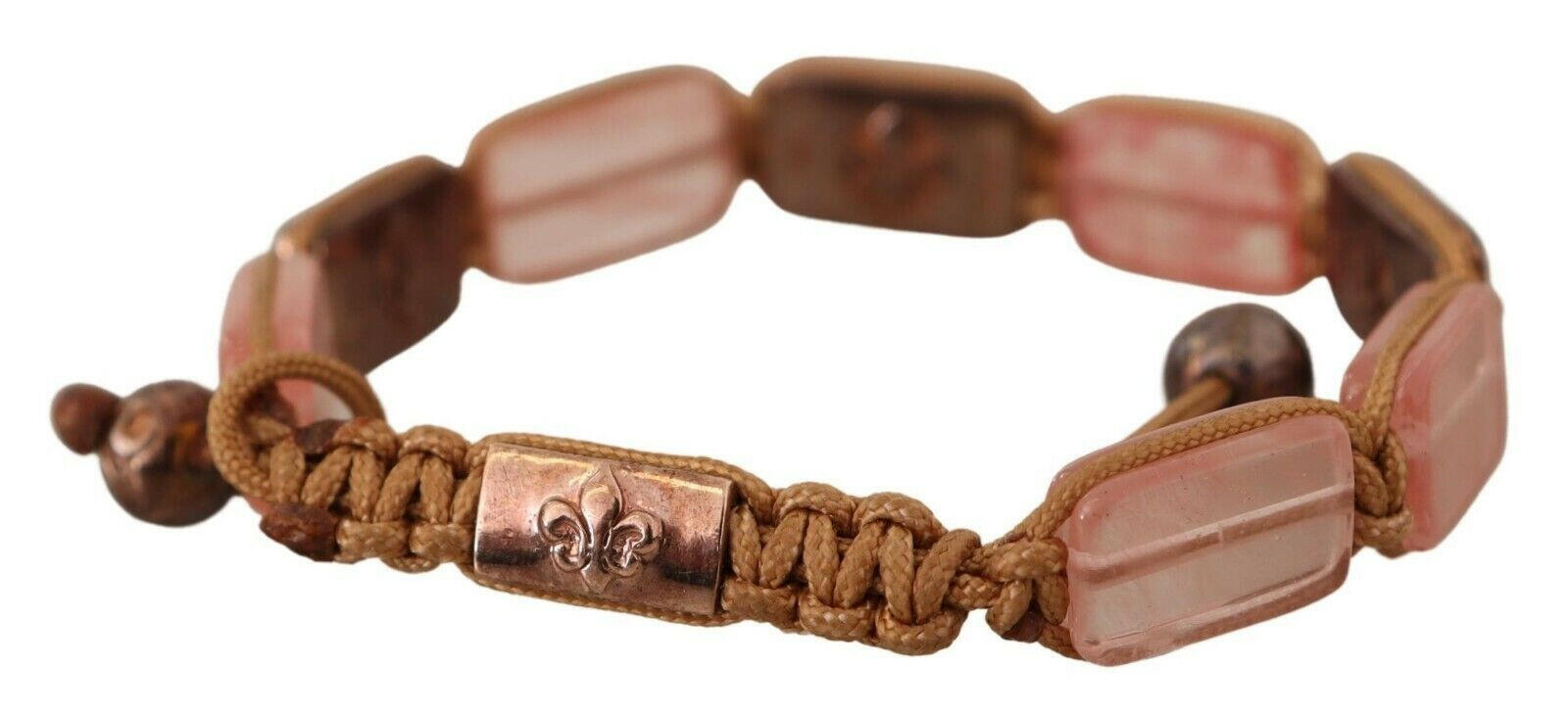 Nialaya Multicolor Crystals Logo Embellished Adjustable Bracelet.