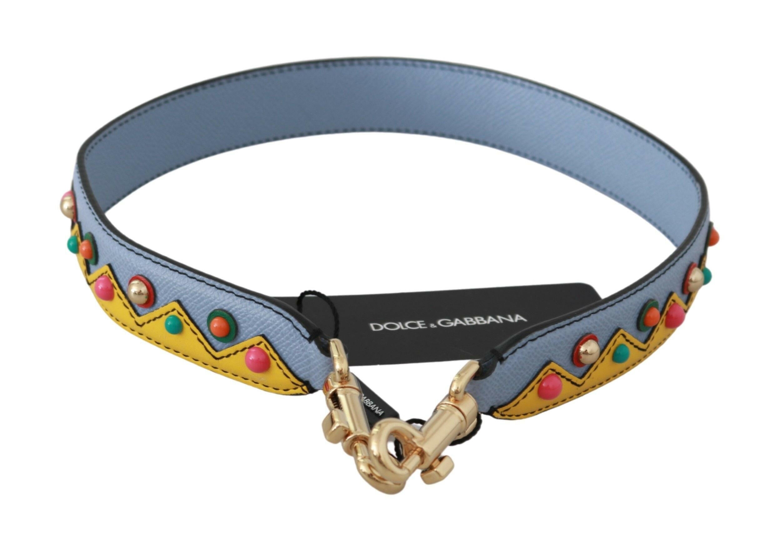 Dolce & Gabbana Blue Handbag Accessory Shoulder Strap Leather.