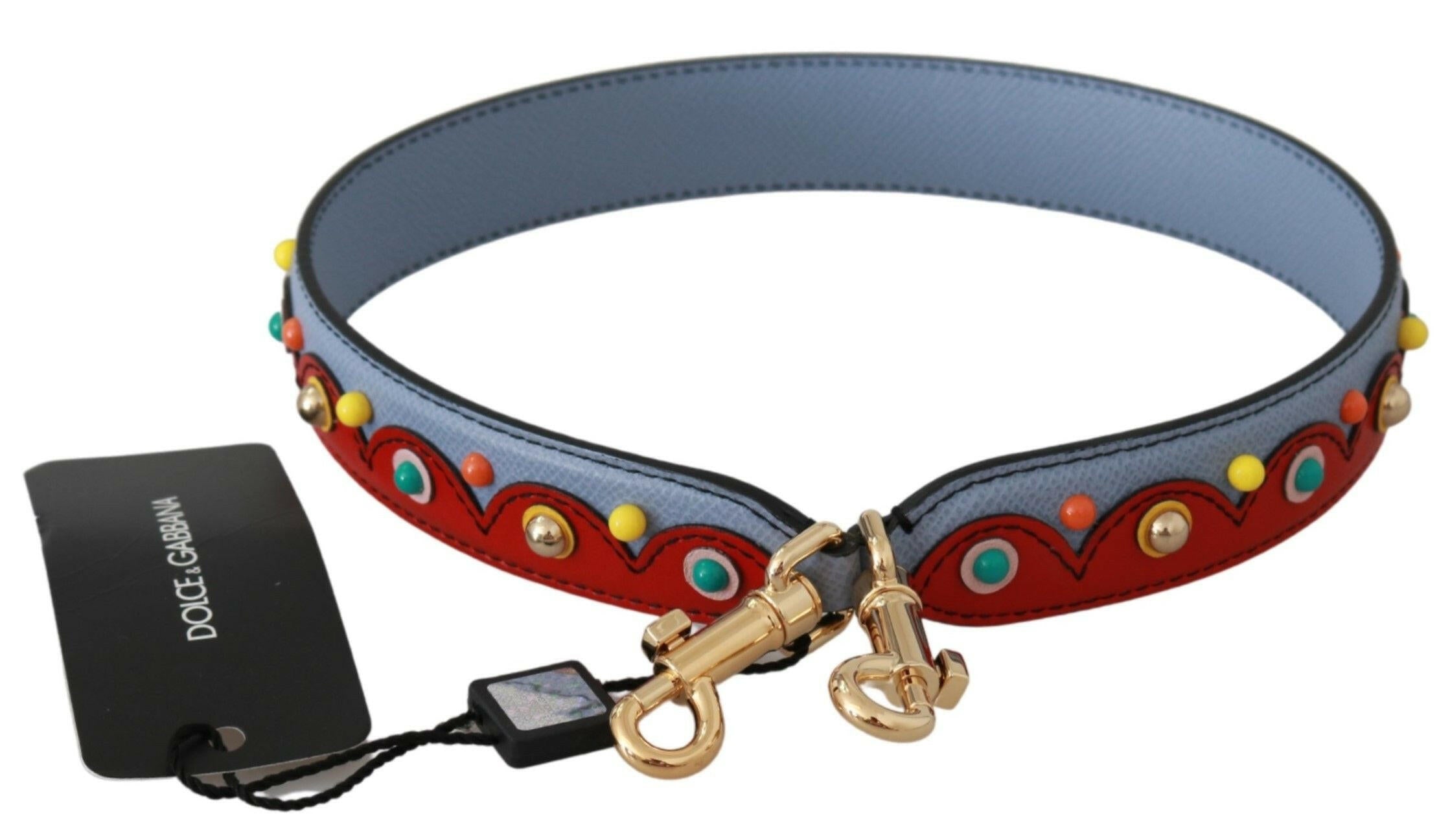Dolce & Gabbana Blue Handbag Accessory Leather Shoulder Strap.