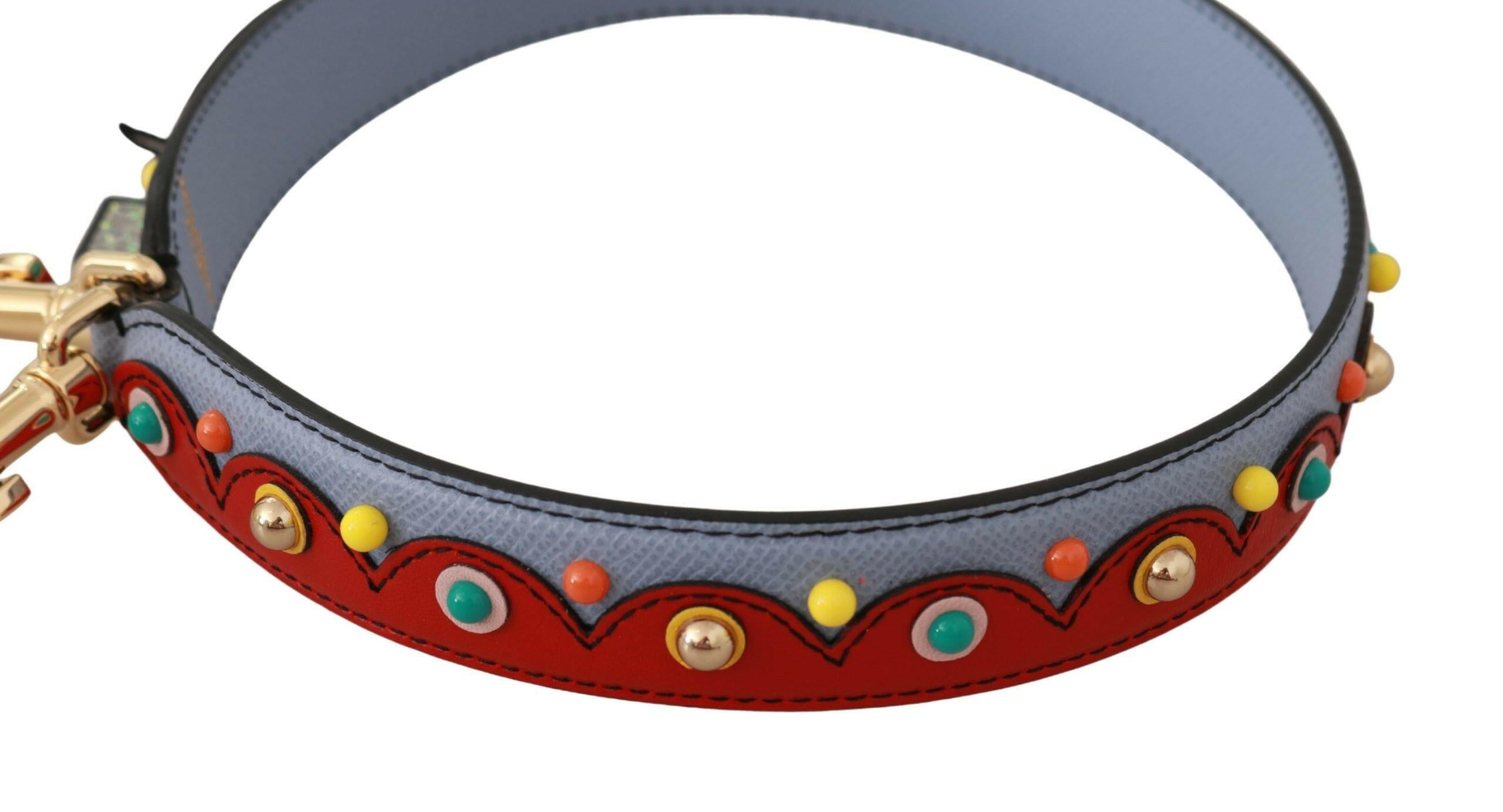 Dolce & Gabbana Blue Handbag Accessory Leather Shoulder Strap.