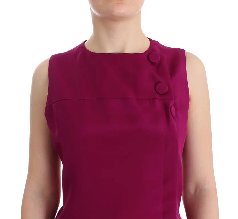 Barbara Casasola Stunning Silk Sleeveless Purple Blouse Barbara Casasola