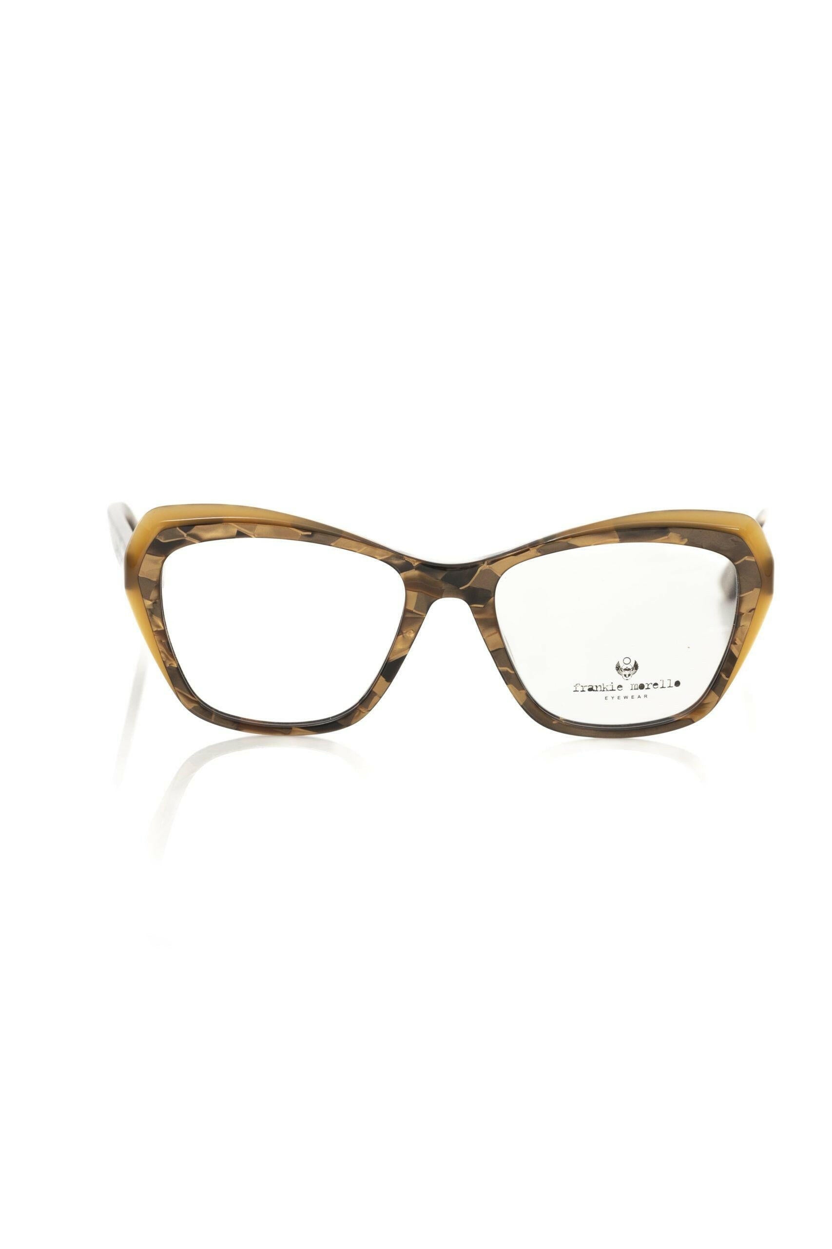 Frankie Morello Beige Acetate Women Eyeglass Frame.