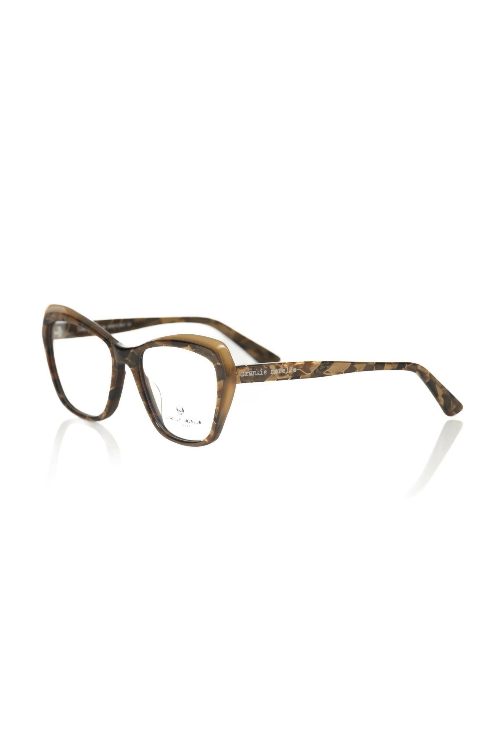 Frankie Morello Beige Acetate Women Eyeglass Frame.