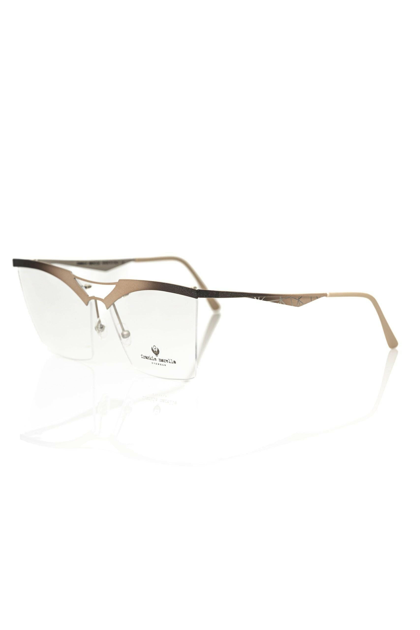 Frankie Morello Gold Metallic Women's Eyeglass Frame.