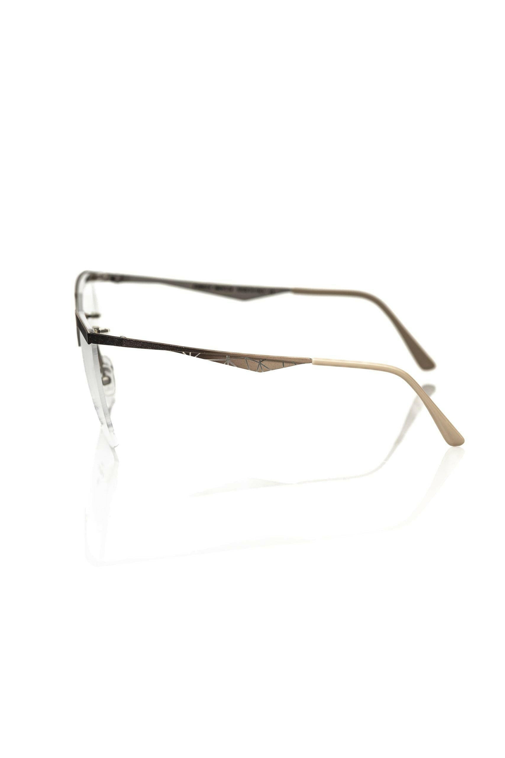 Frankie Morello Gold Metallic Women's Eyeglass Frame.