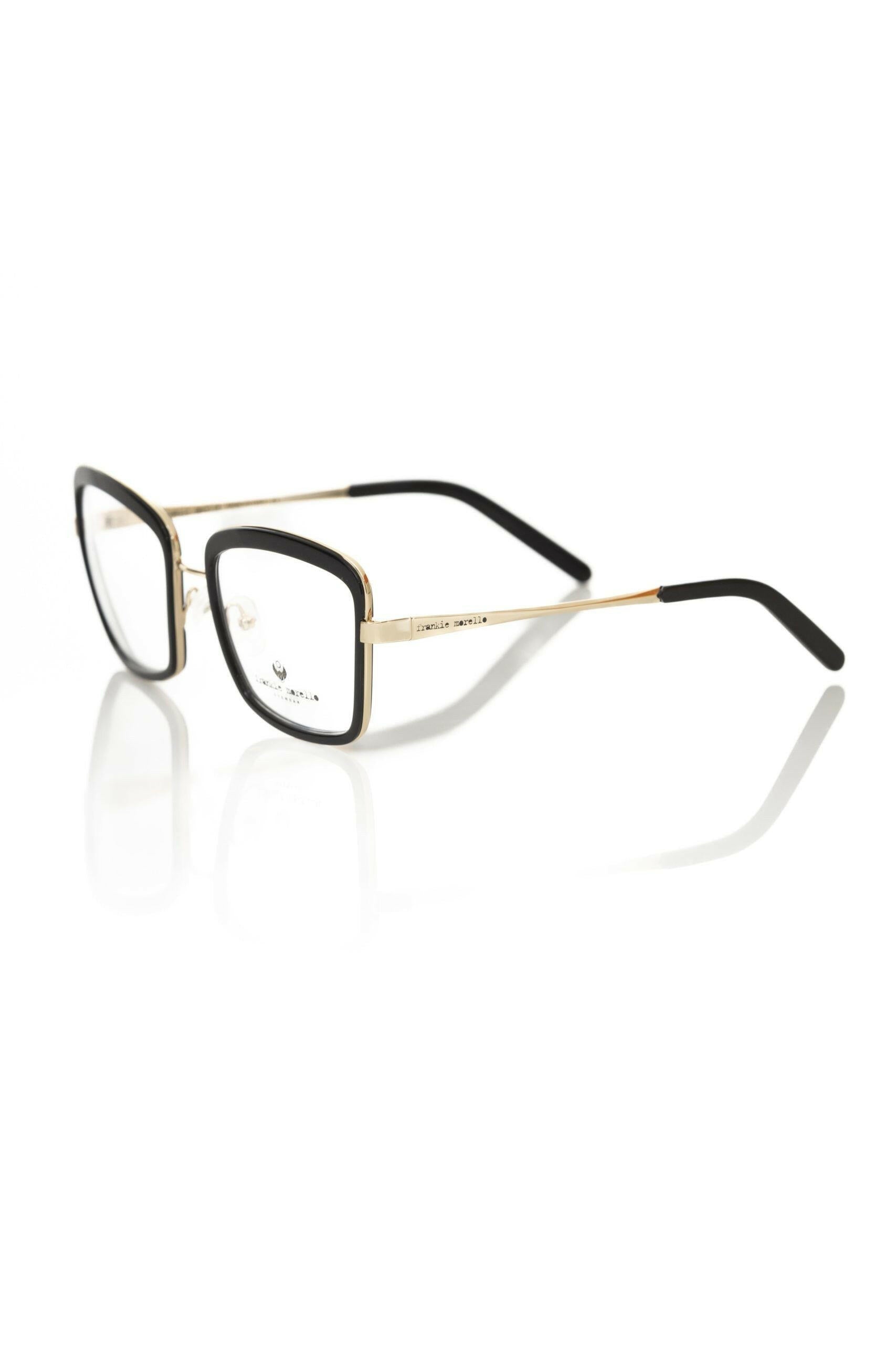 Frankie Morello Black Metallic Women's Eyeglass Frame.