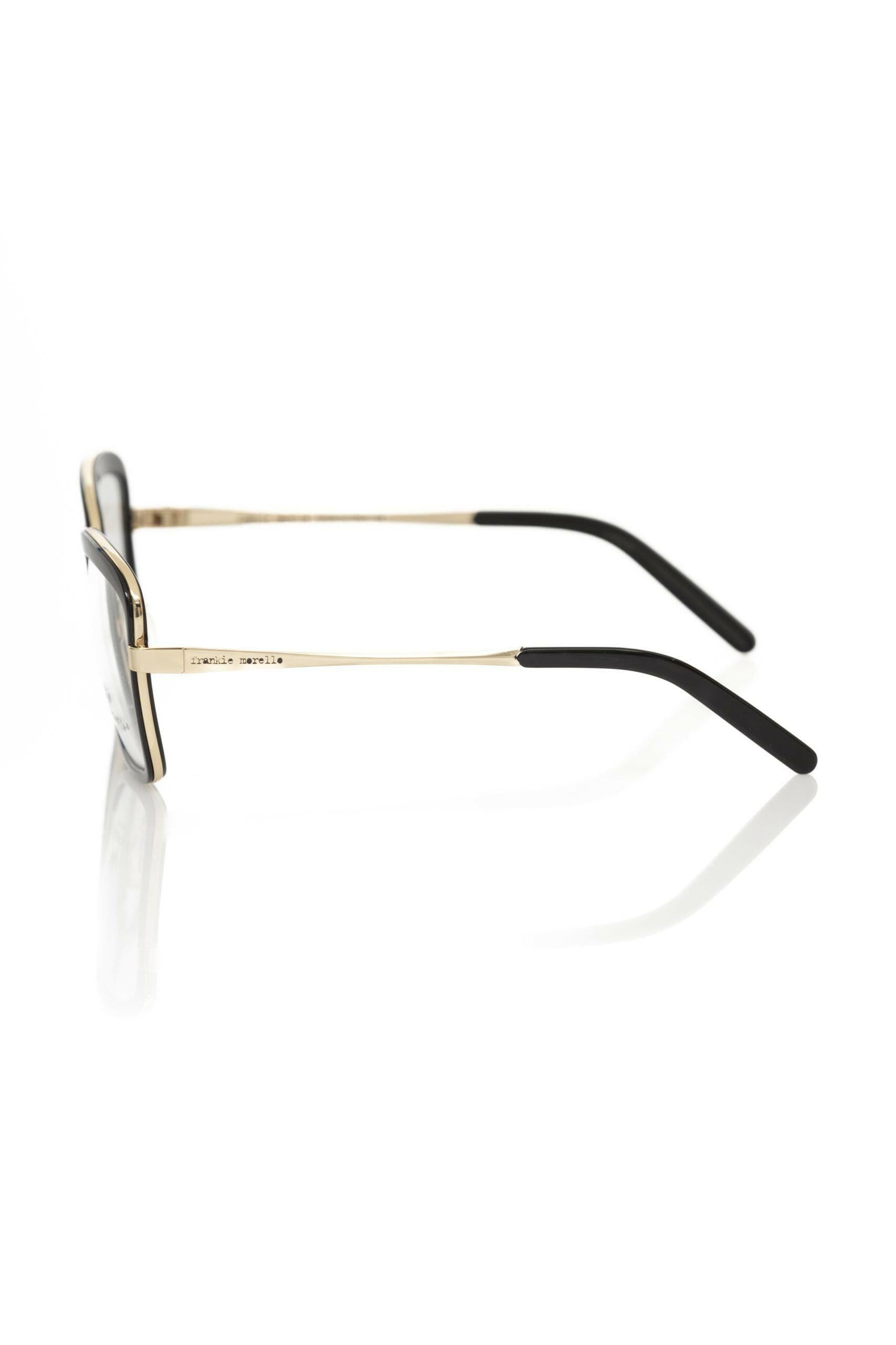 Frankie Morello Black Metallic Women's Eyeglass Frame.