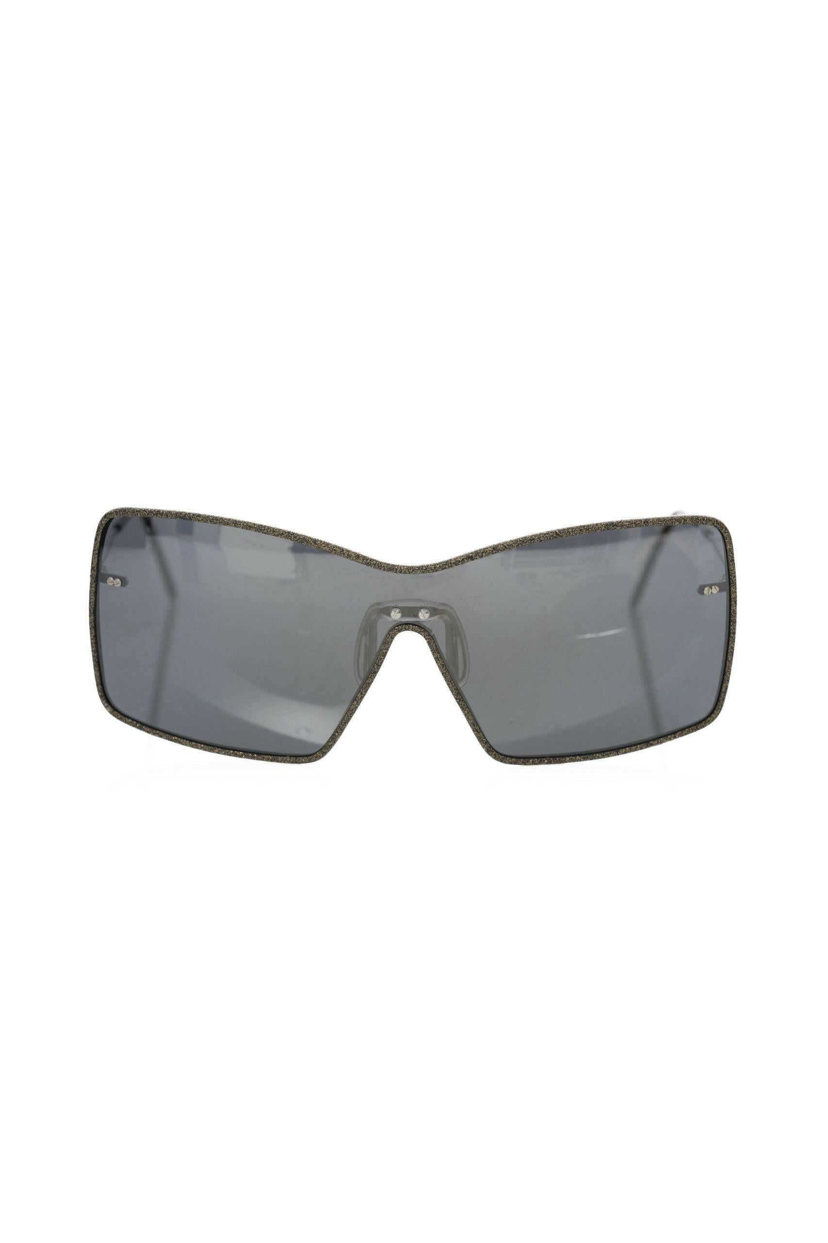 Frankie Morello Black Metallic Women Sunglass.