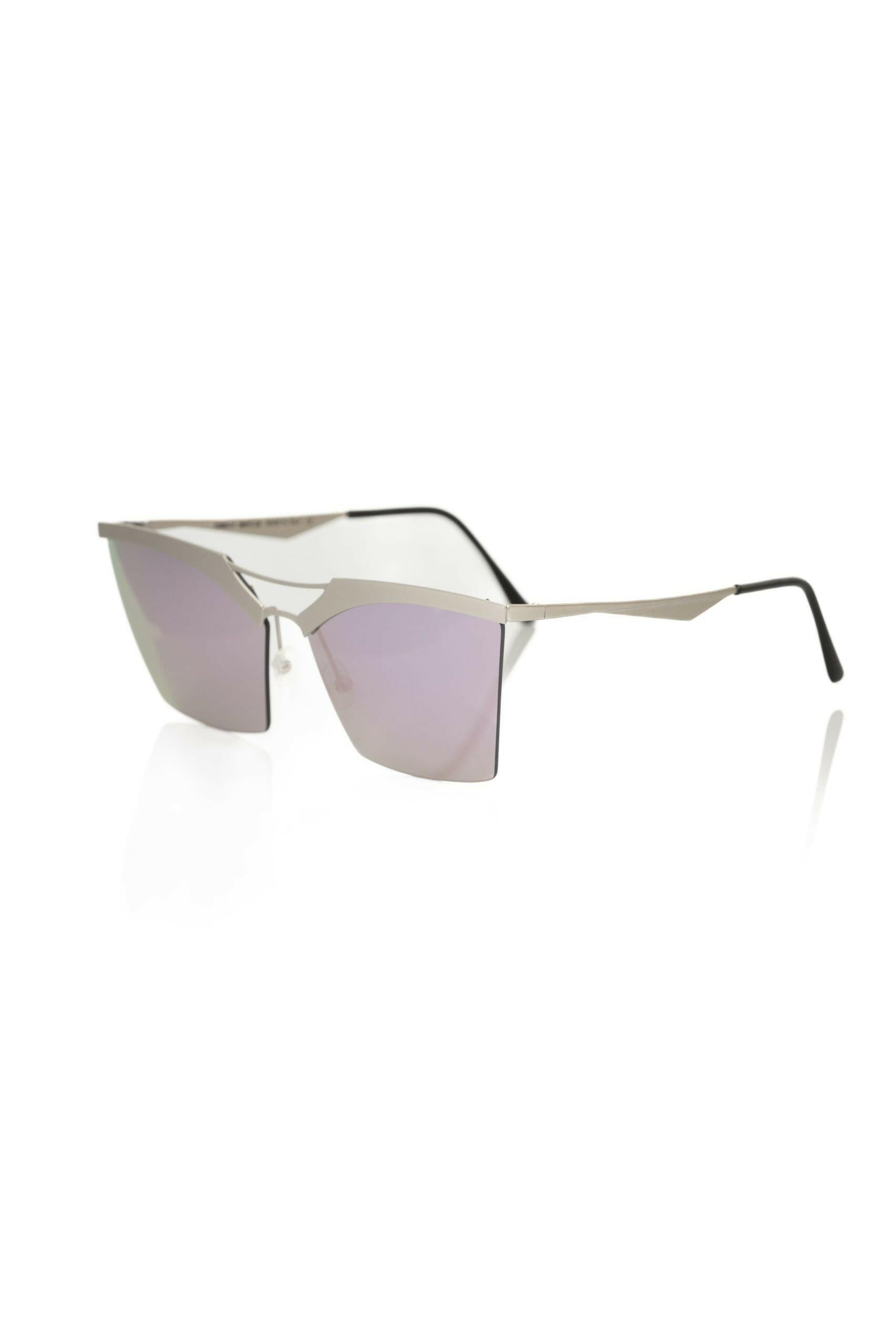 Frankie Morello Silver Metallic Women Sunglass.