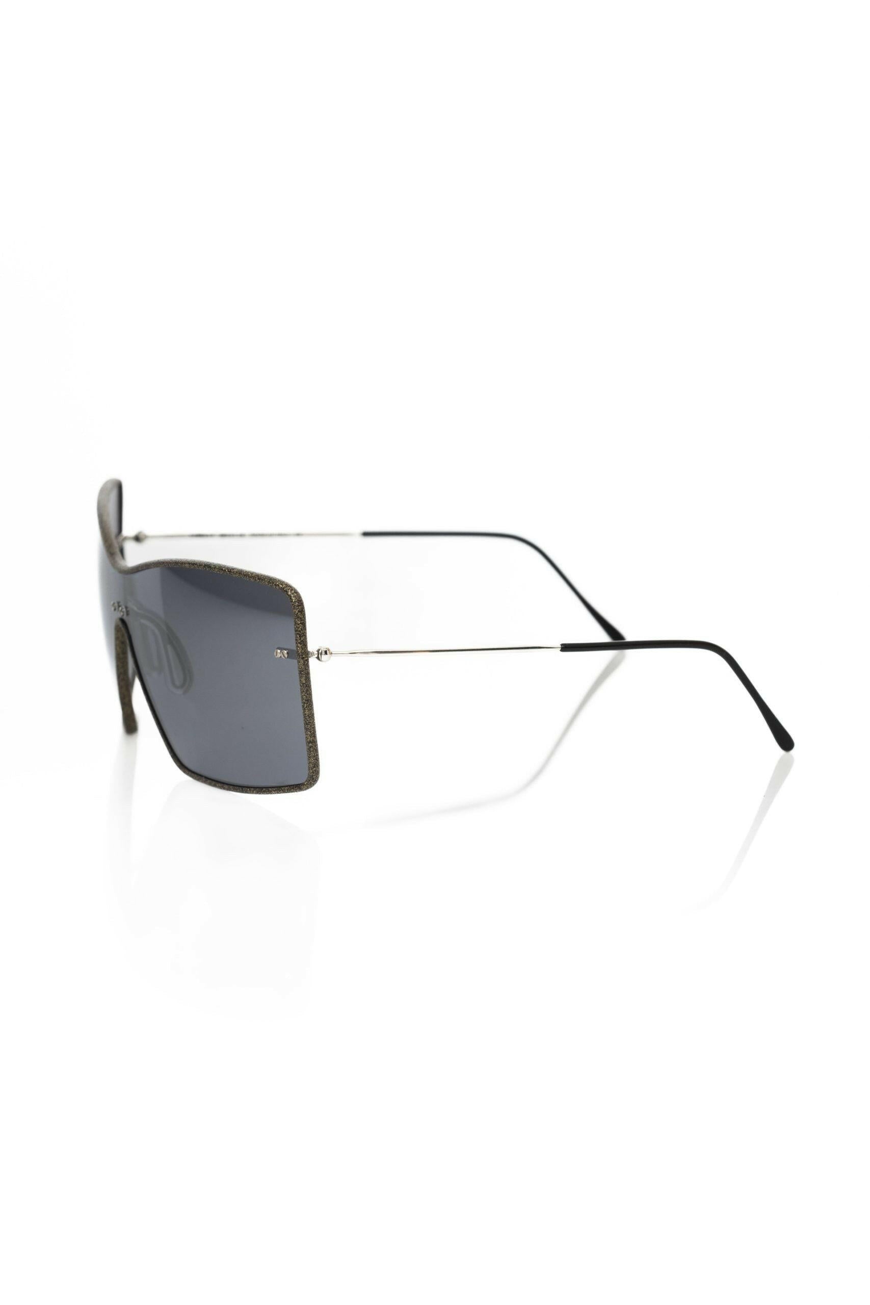 Frankie Morello Black Metallic Women Sunglass.