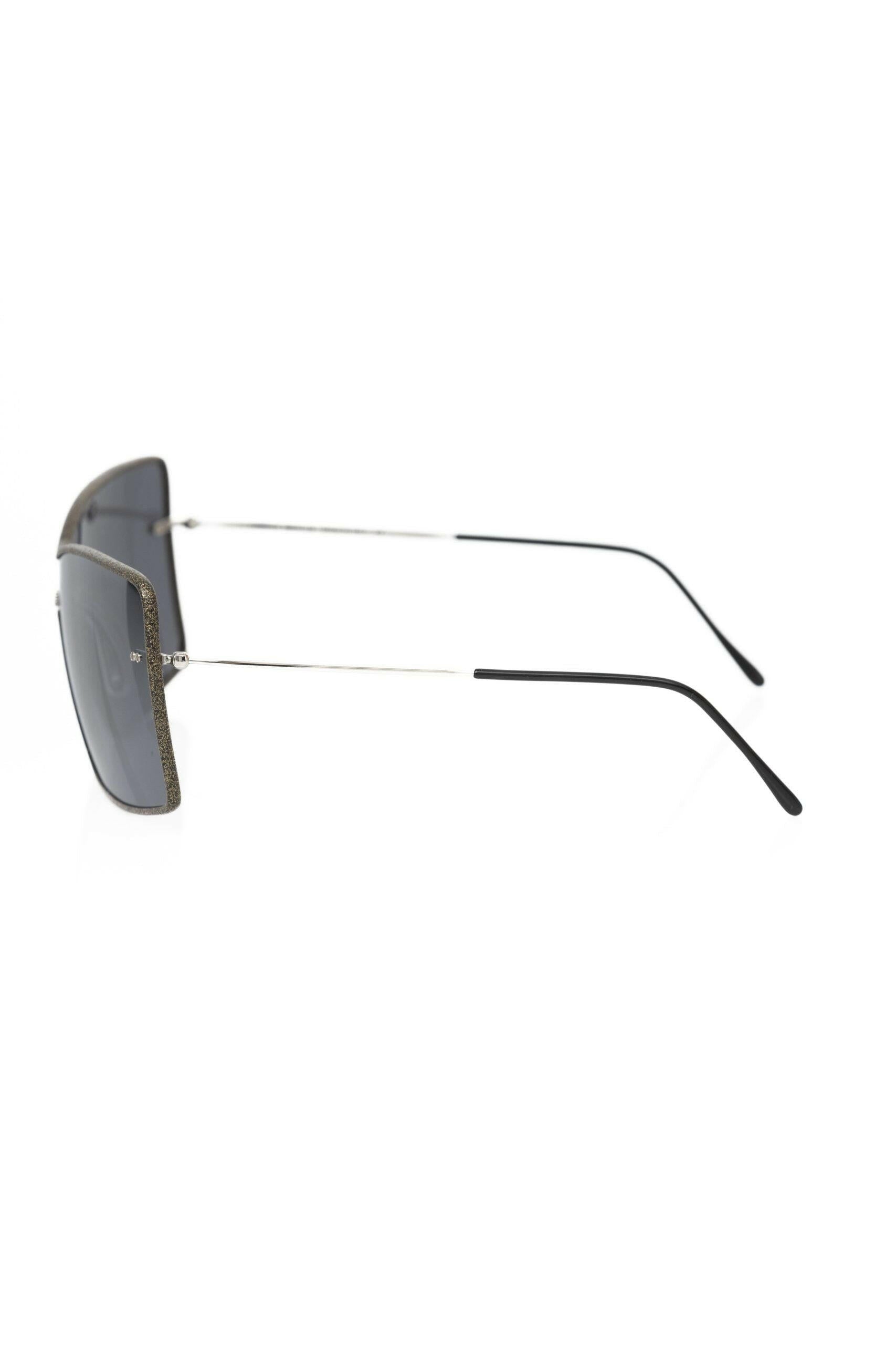 Frankie Morello Black Metallic Women Sunglass.