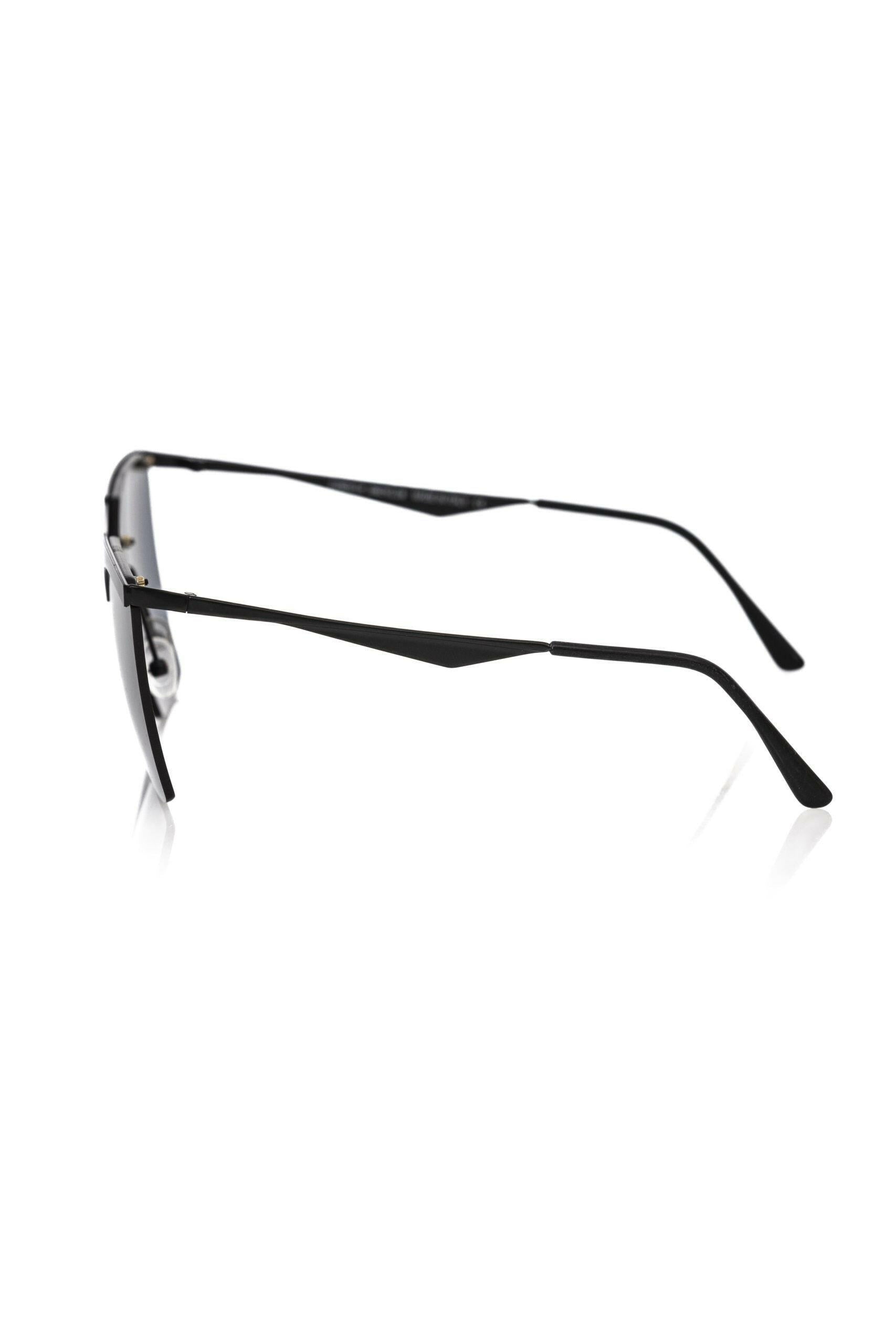 Frankie Morello Black Metallic Fiber Women Sunglass.