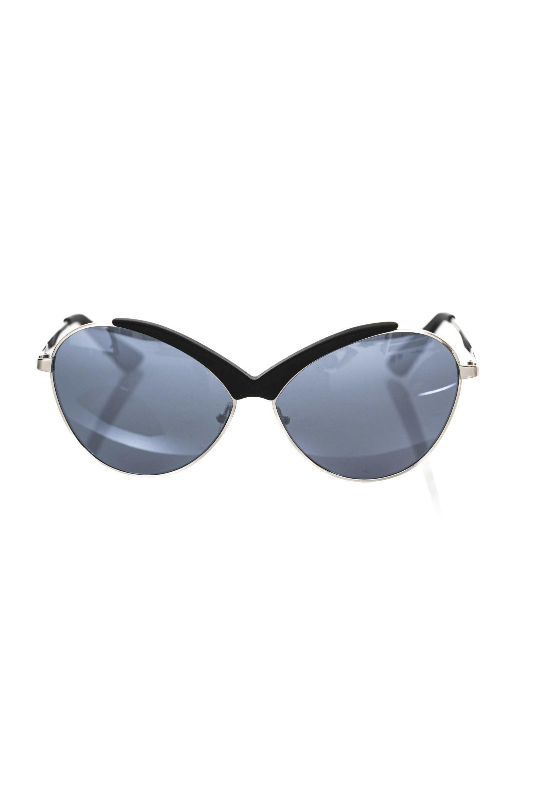 Frankie Morello Black Metallic Fiber Women's Sunglasses.