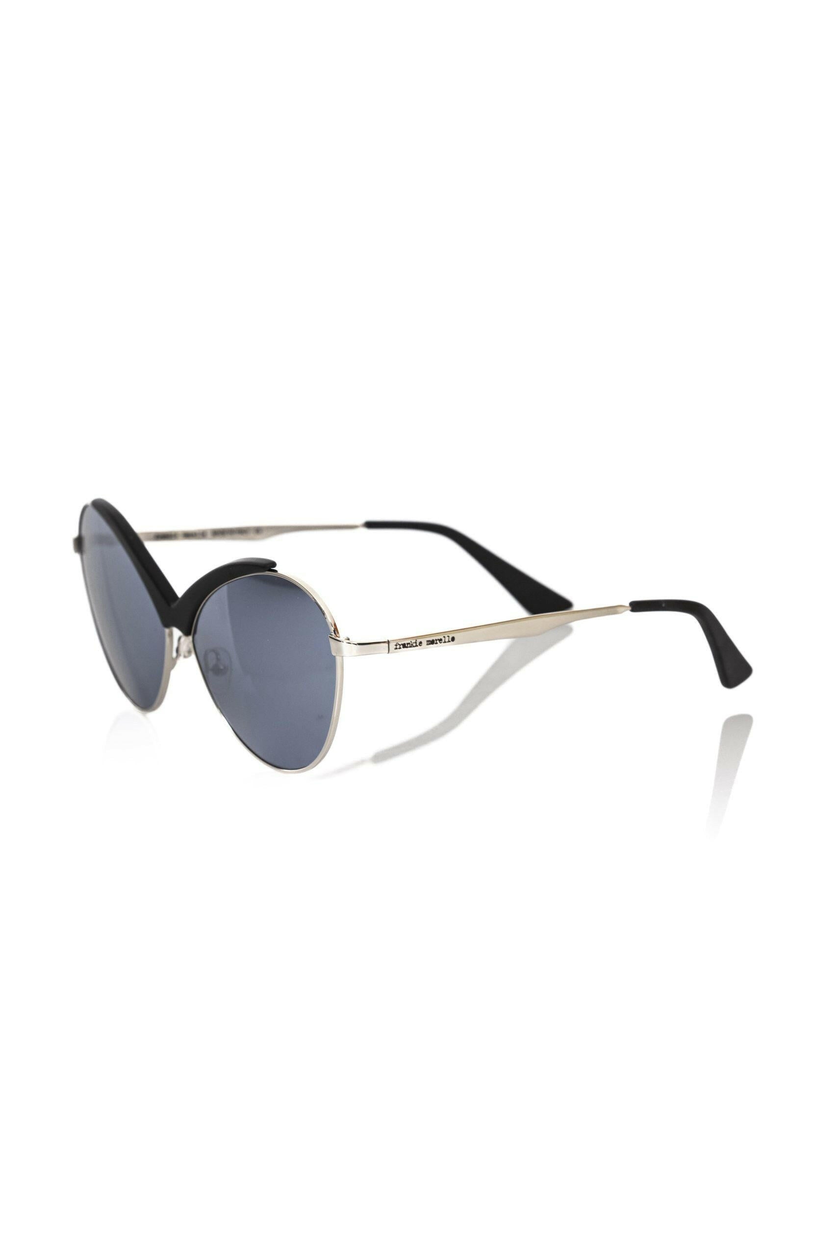 Frankie Morello Black Metallic Fiber Women's Sunglasses.