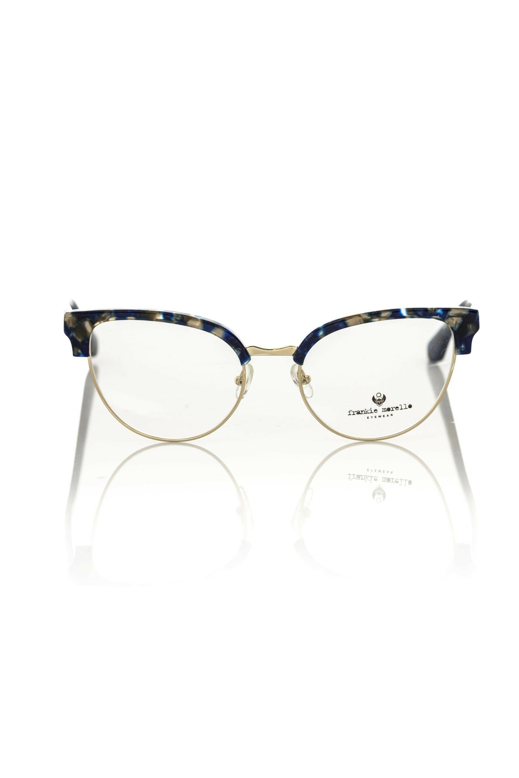 Frankie Morello Blue Metallic Women's Eyeglass Frame.