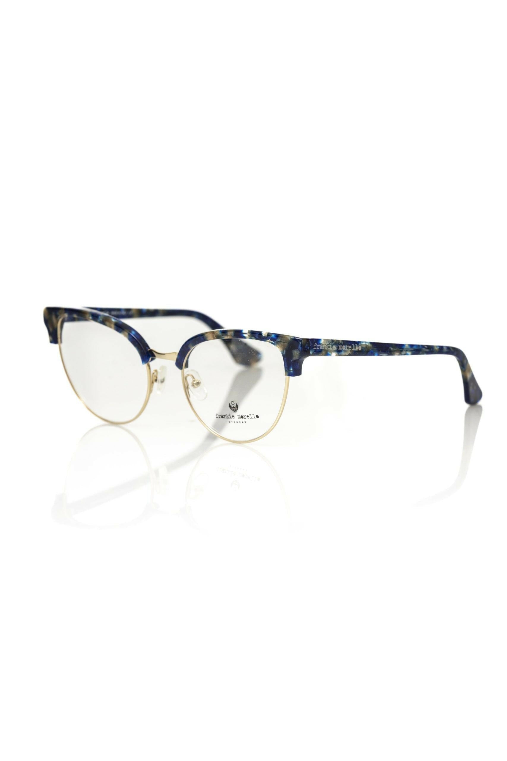 Frankie Morello Blue Metallic Women's Eyeglass Frame.