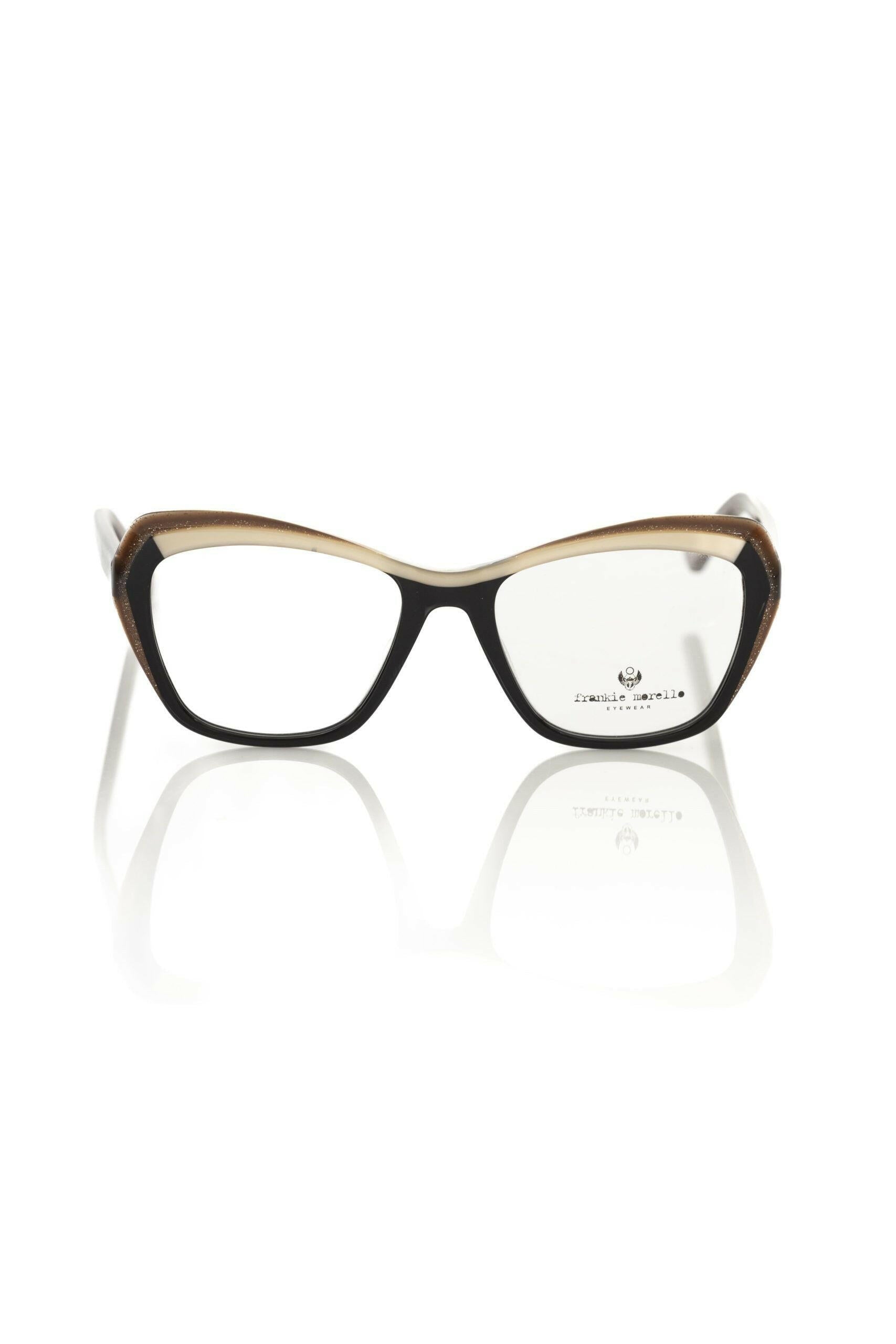 Frankie Morello Black Acetate Women's Eyeglass Frame.