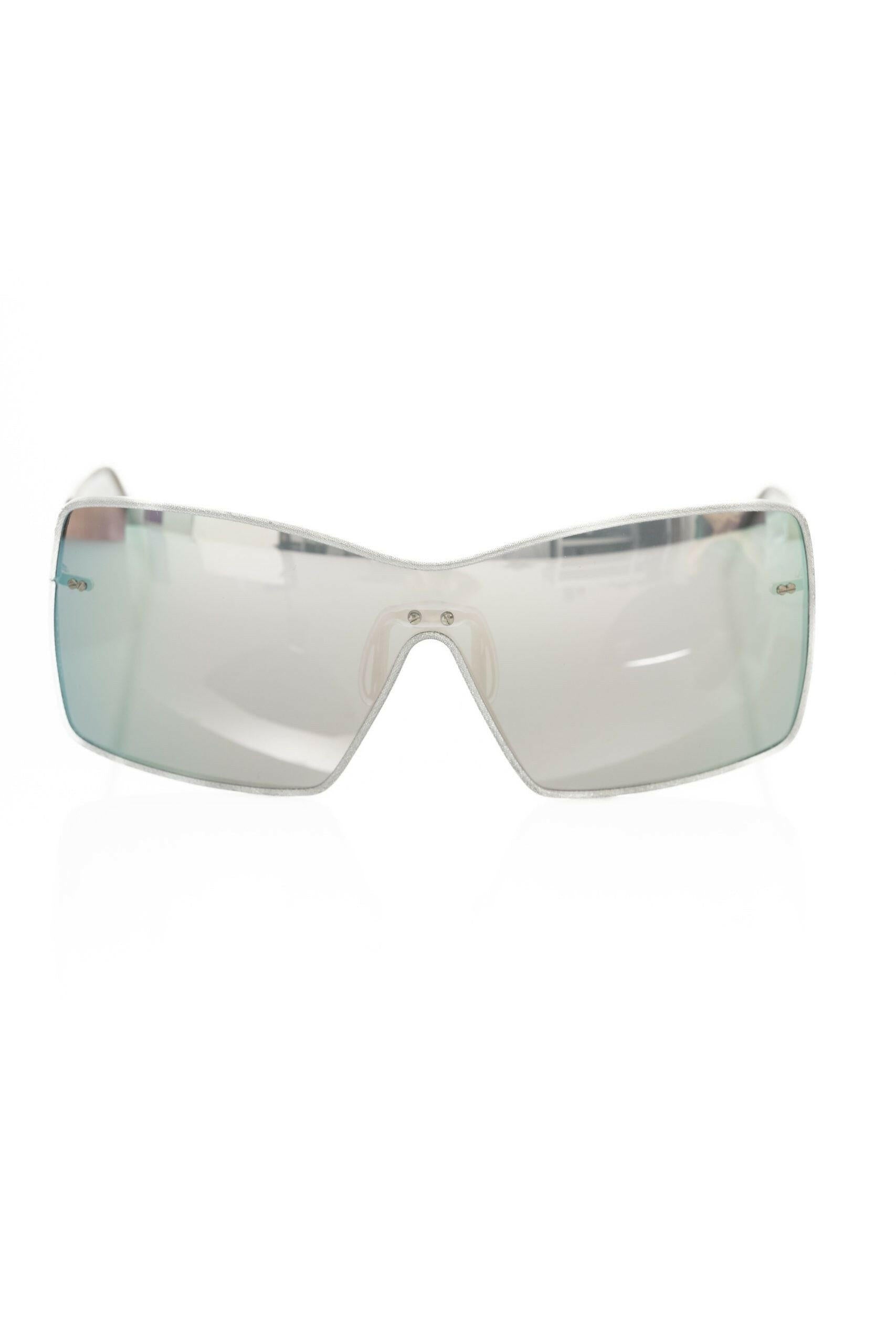 Frankie Morello Silver Metallic Women's Sunglasses Shield.