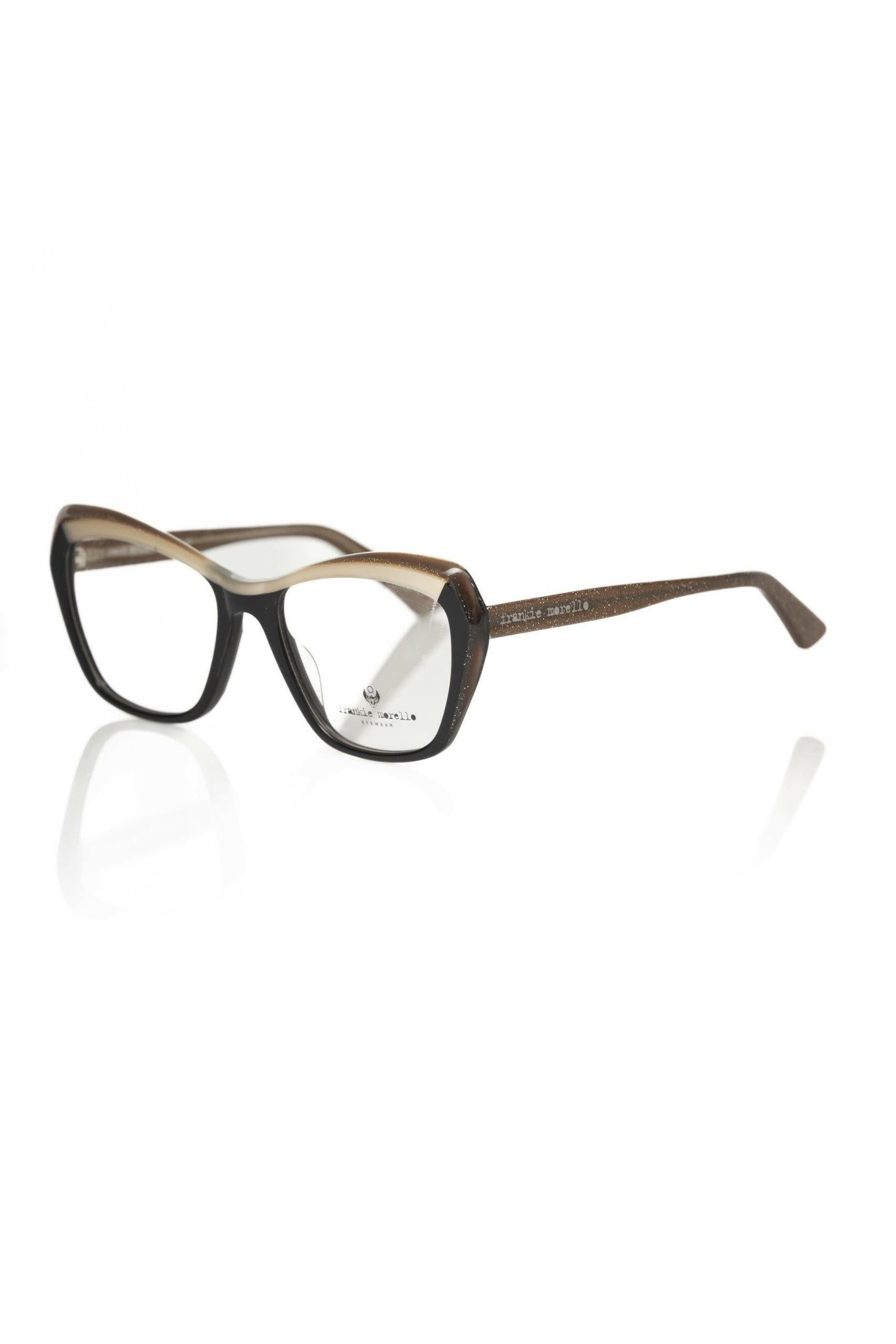 Frankie Morello Black Acetate Women's Eyeglass Frame.