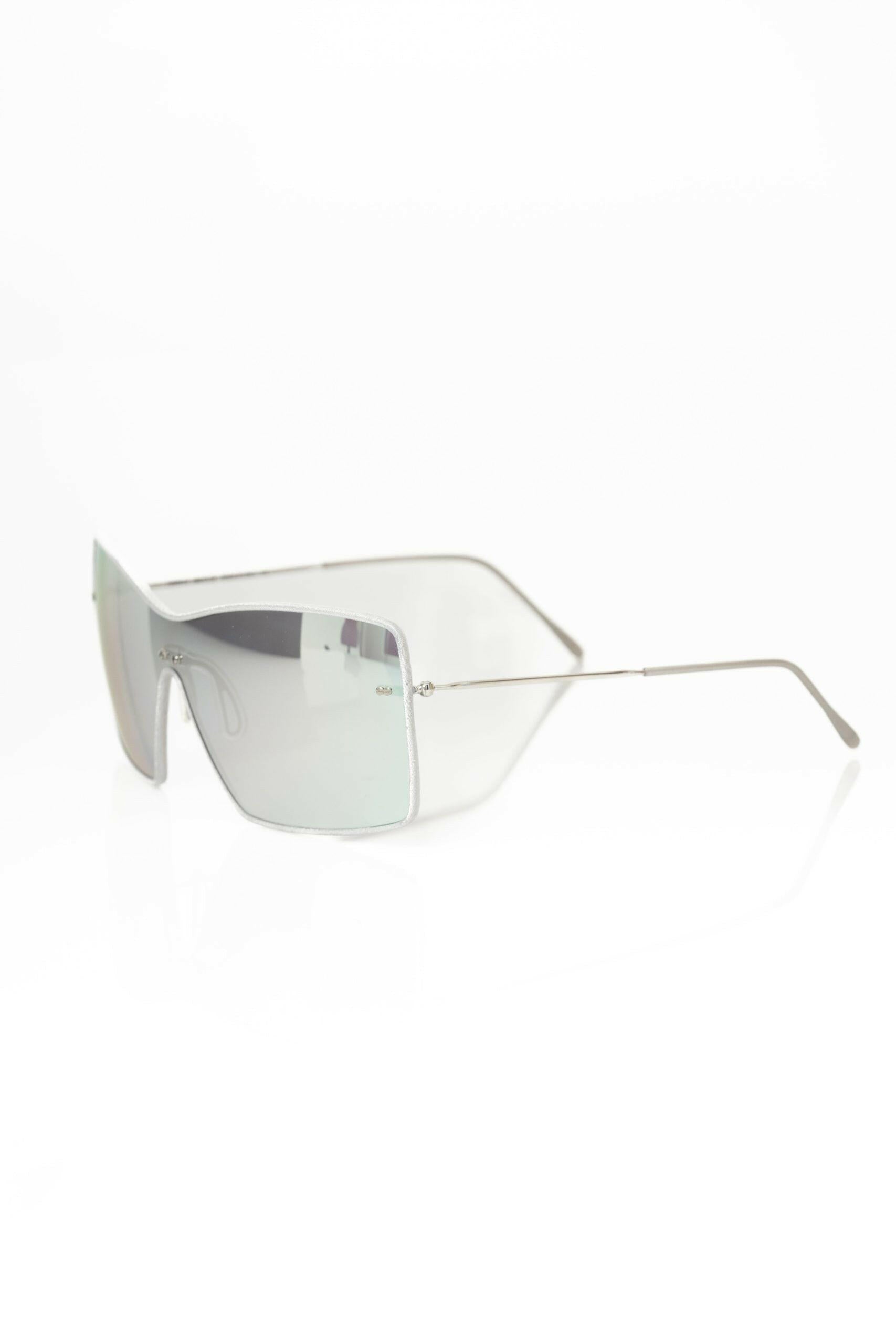 Frankie Morello Silver Metallic Women's Sunglasses Shield.