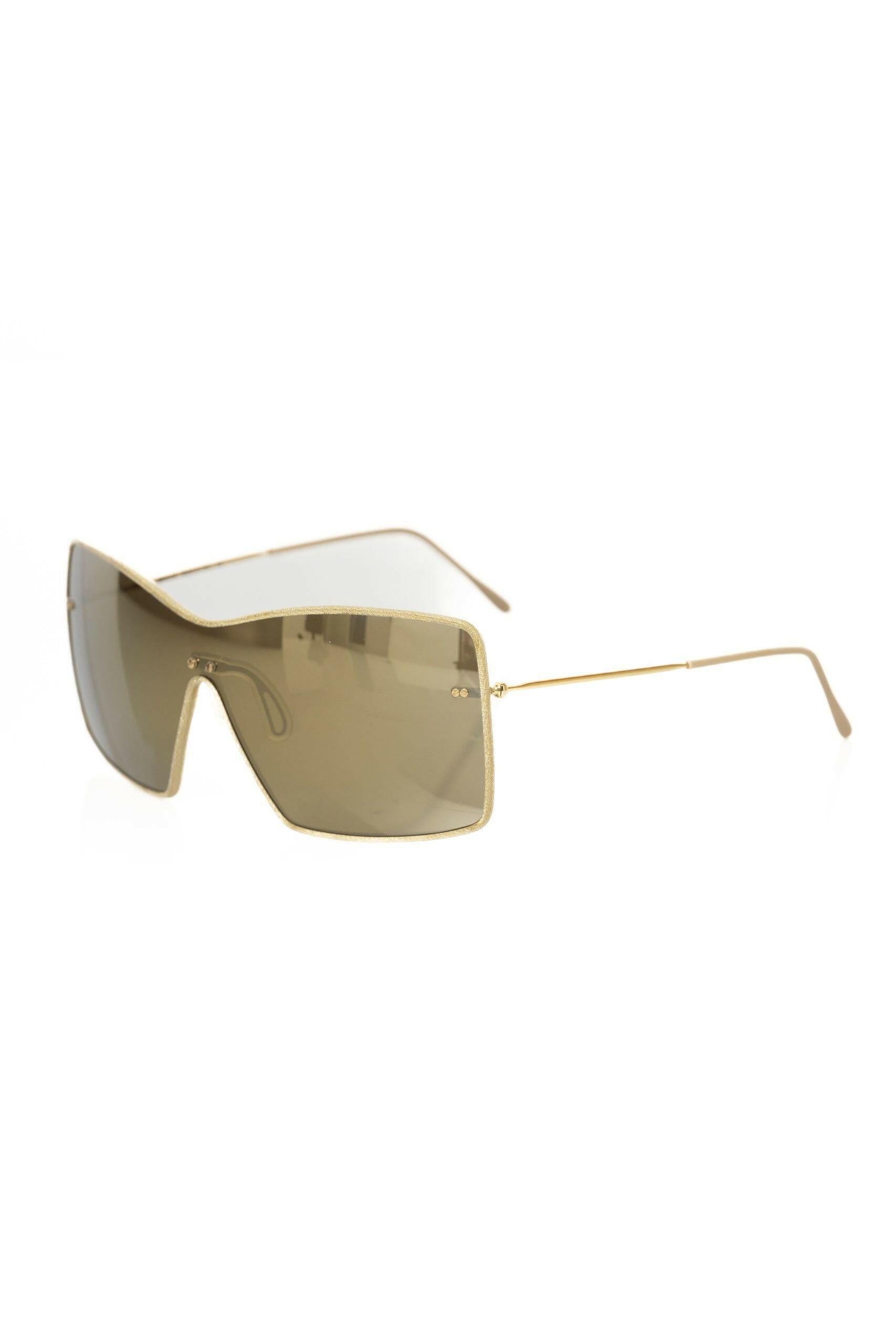 Frankie Morello Gold Metallic Fiber Women's Sunglass.
