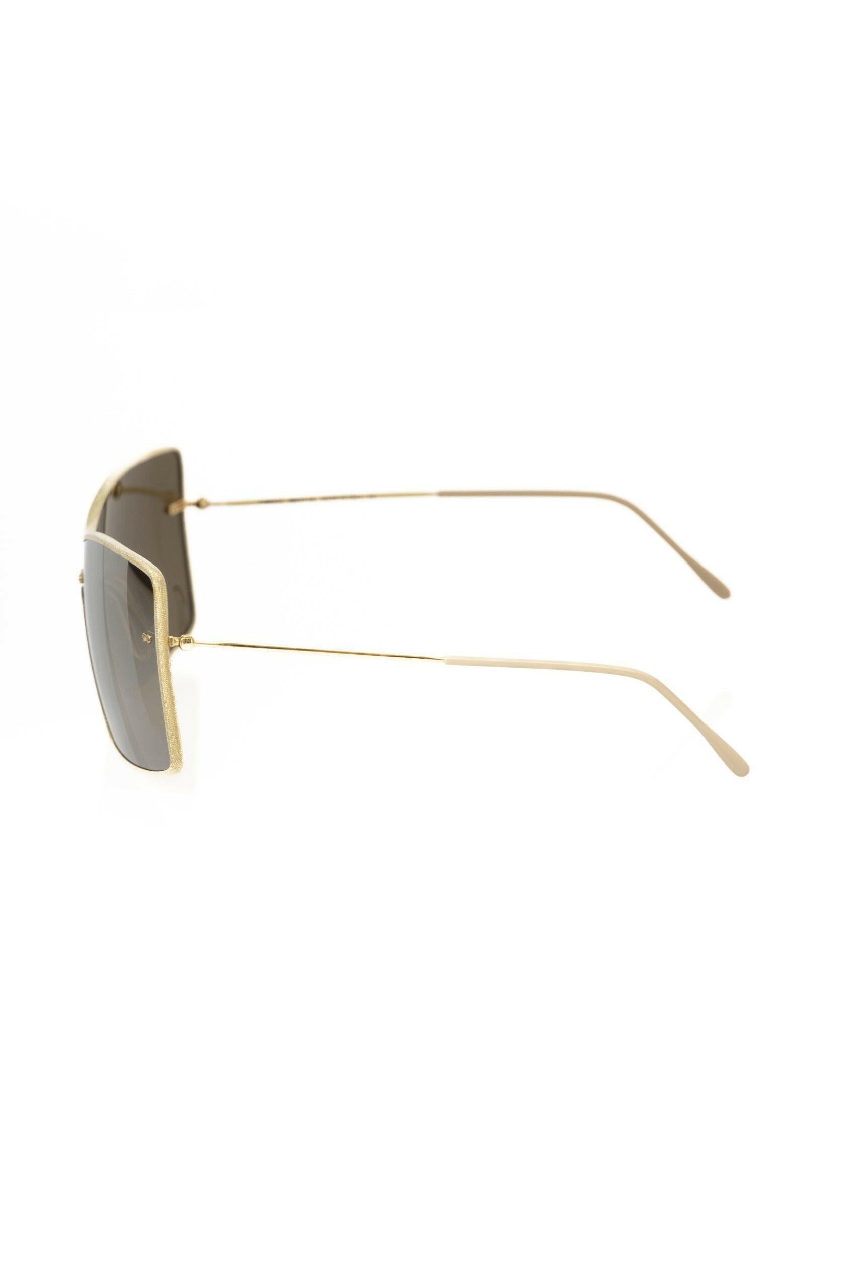 Frankie Morello Gold Metallic Fiber Women's Sunglass.