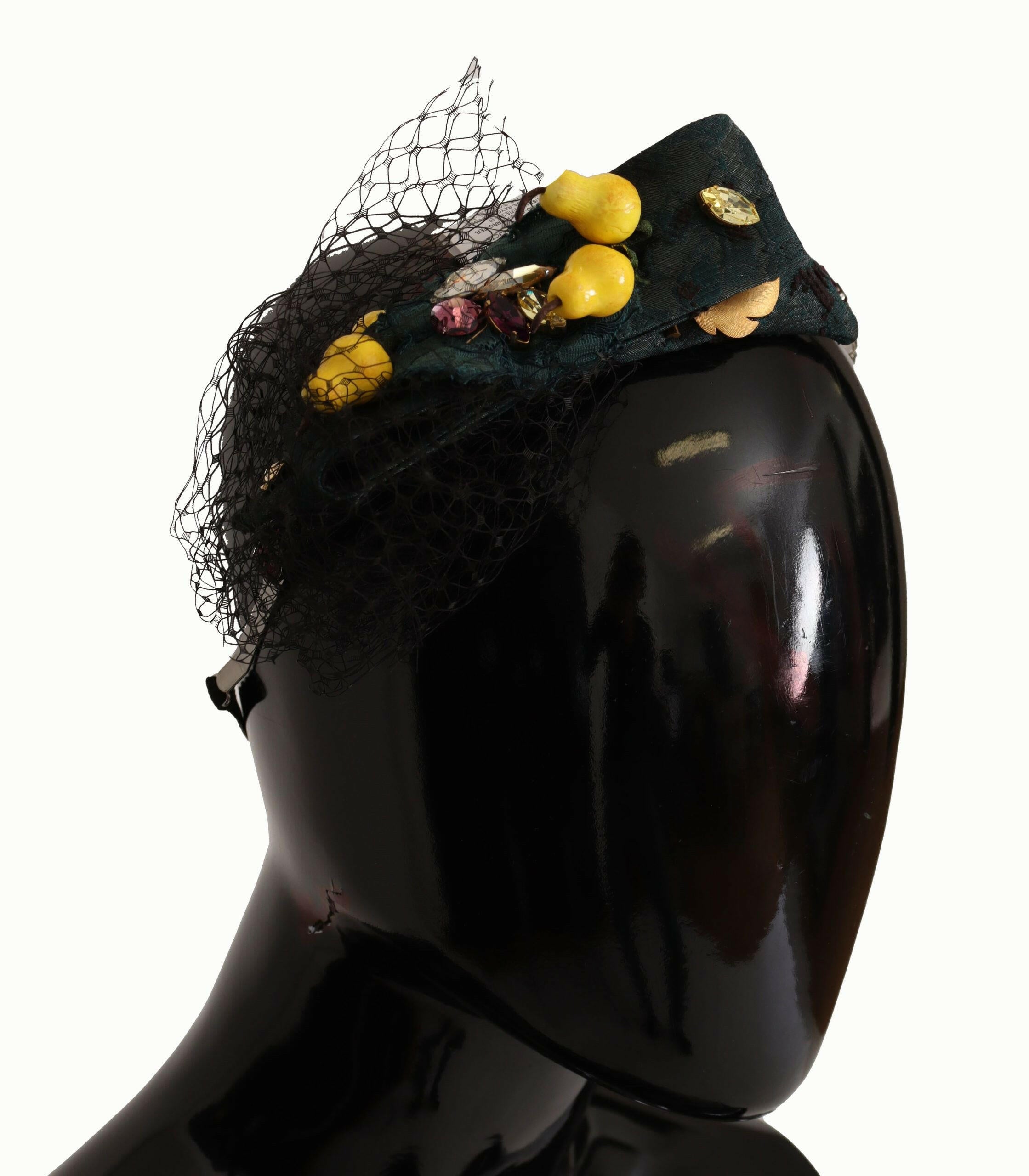 Dolce & Gabbana Purple Crystal Diadem Headband Lemons Sicily Tiara.
